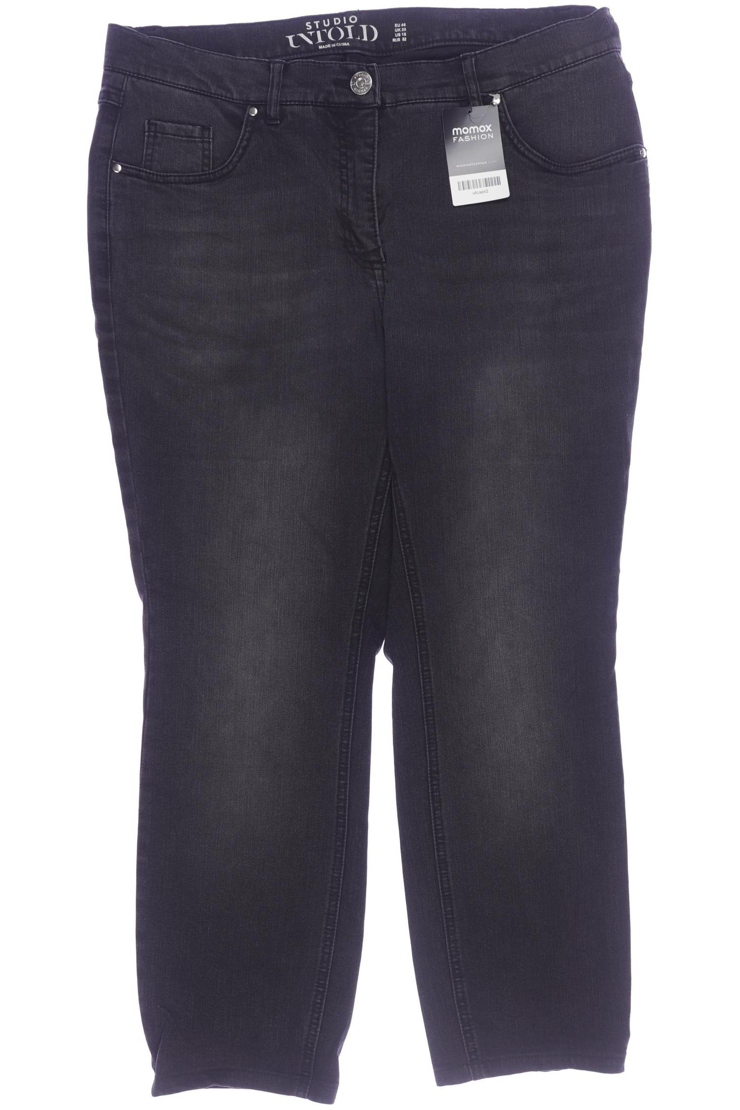 

Studio Untold Damen Jeans, schwarz, Gr. 46