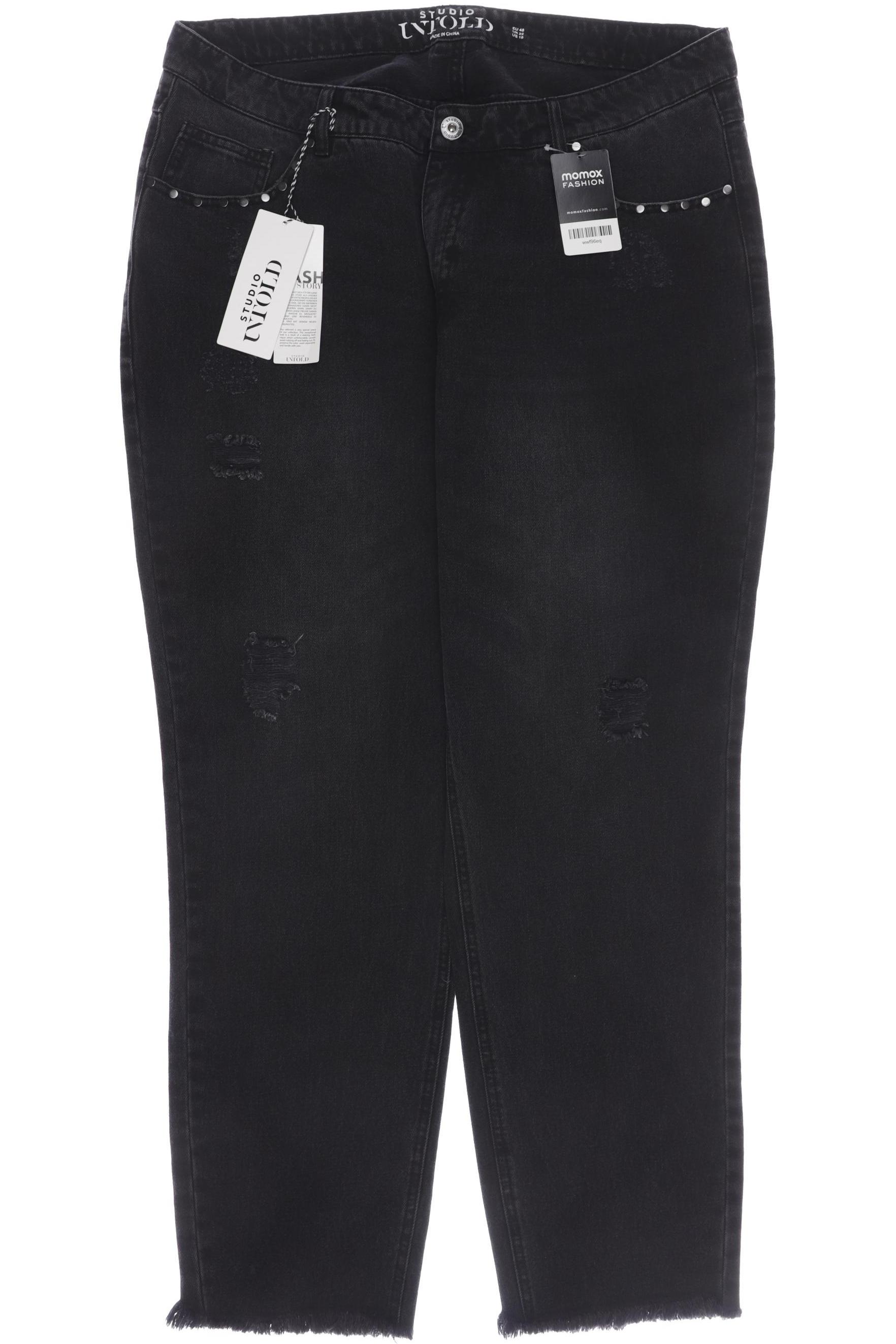 

Studio Untold Damen Jeans, schwarz, Gr. 48