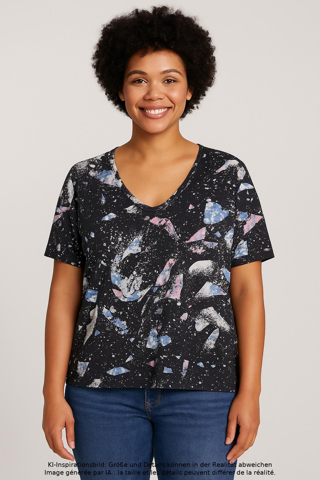 

Studio Untold Damen T-Shirt, mehrfarbig, Gr. 46