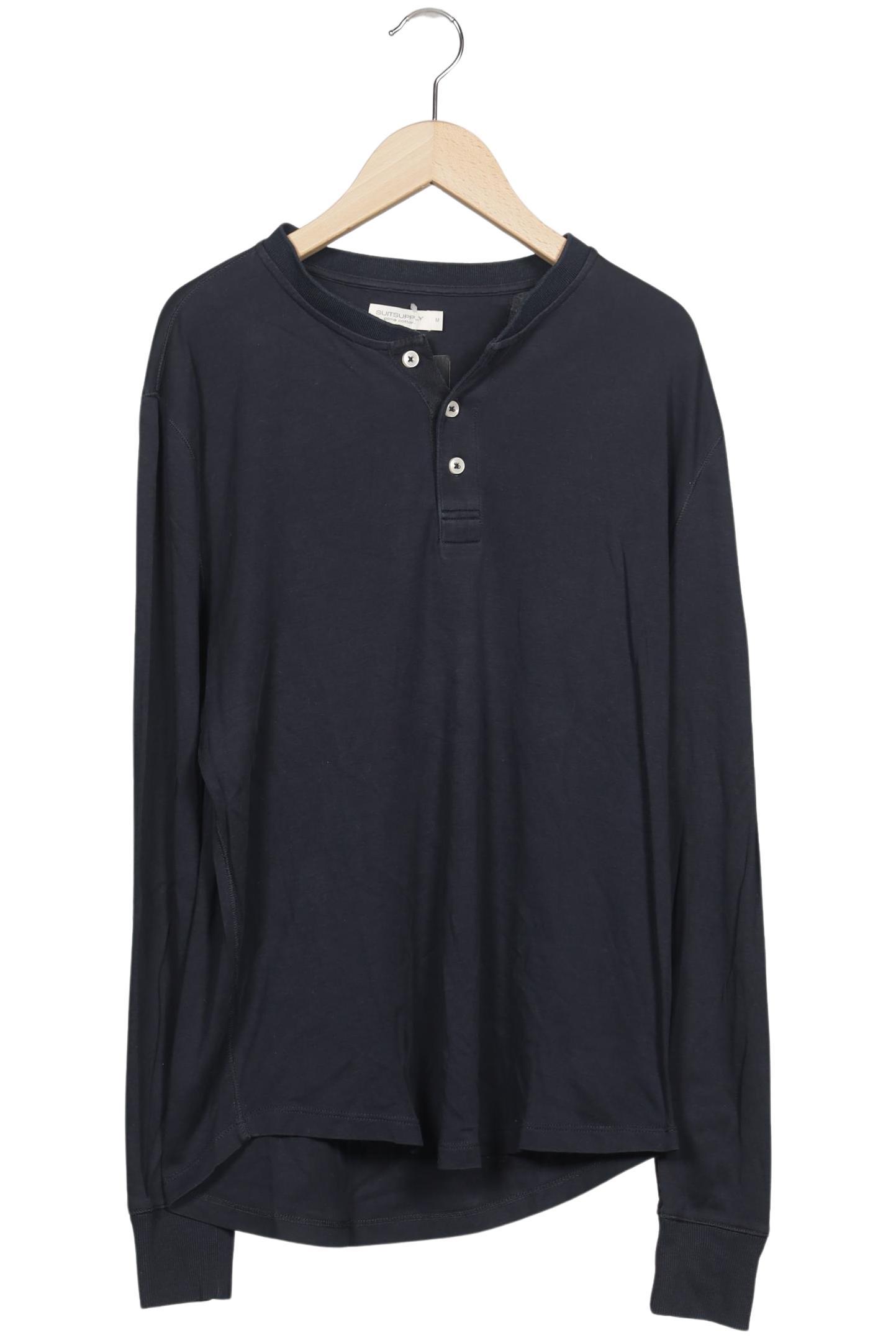 

suitsupply Herren Langarmshirt, marineblau, Gr. 48