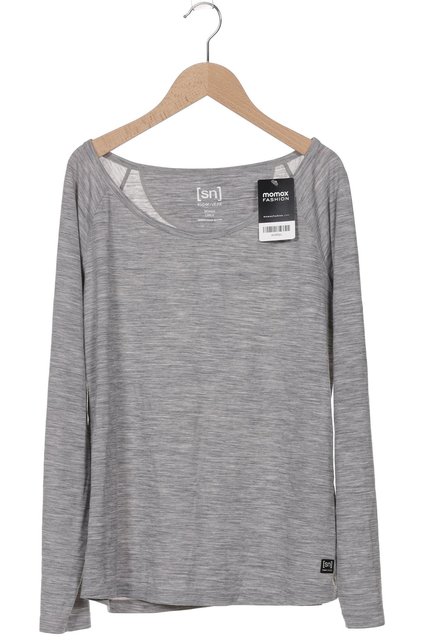 

super.natural Damen Langarmshirt, grau, Gr. 42