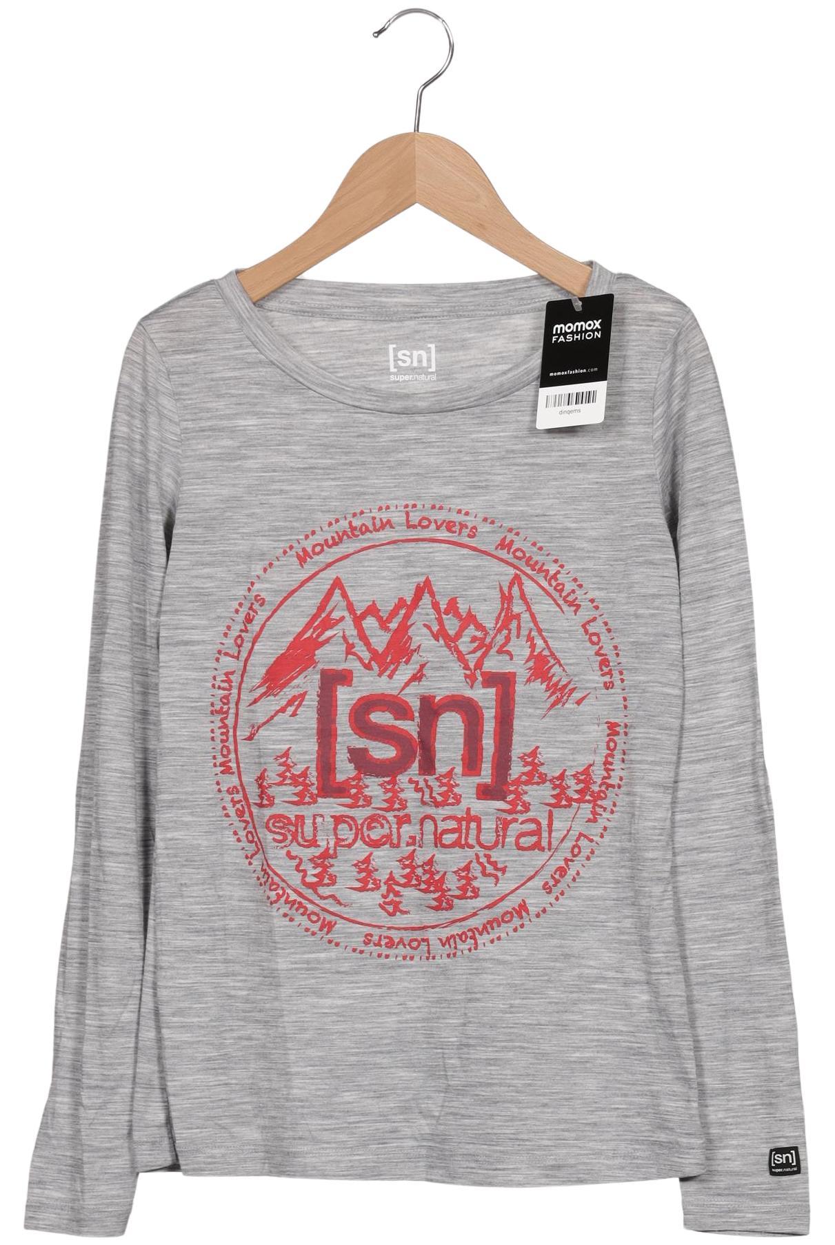 

super.natural Damen Langarmshirt, grau, Gr. 34