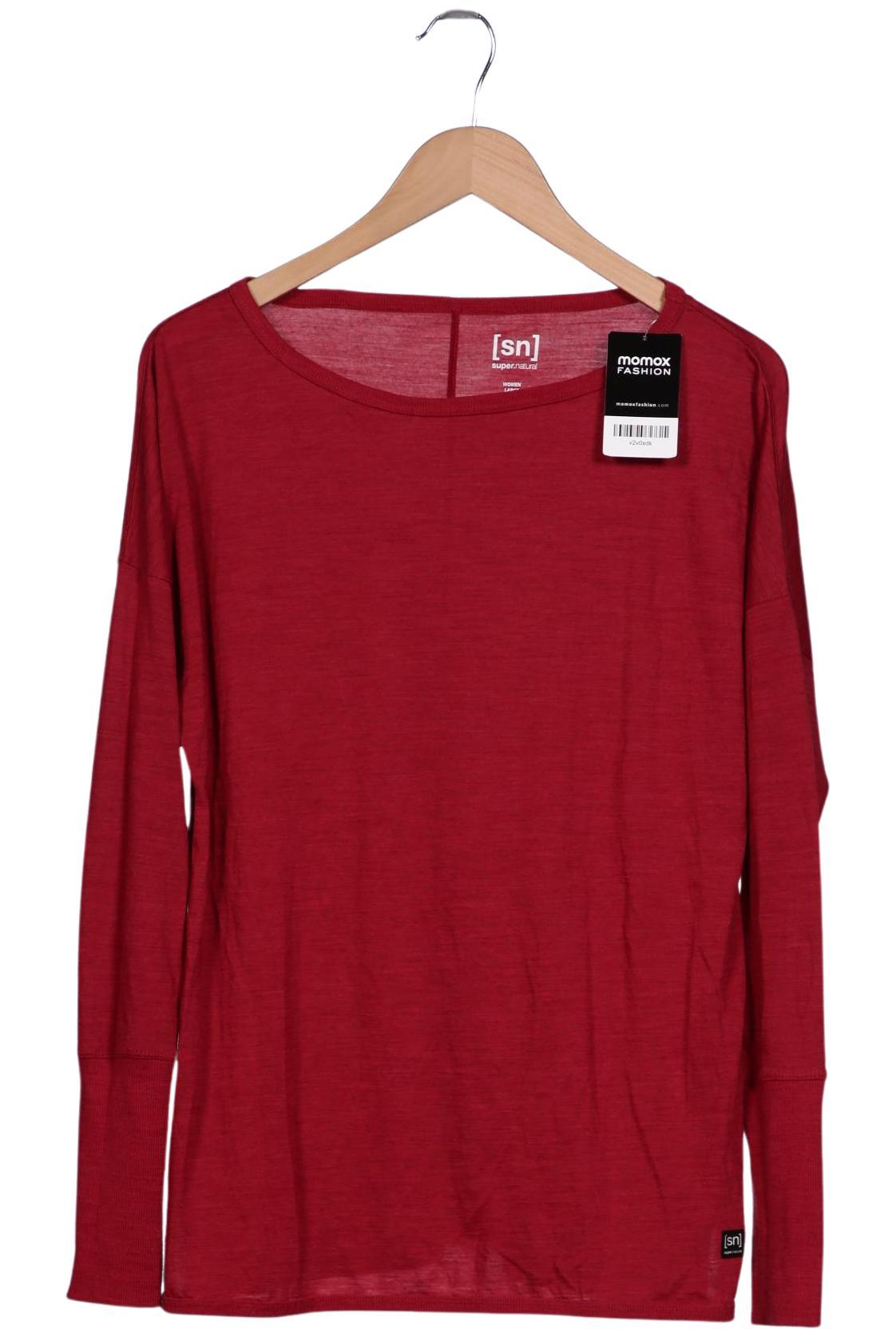 

super.natural Damen Langarmshirt, bordeaux, Gr. 42