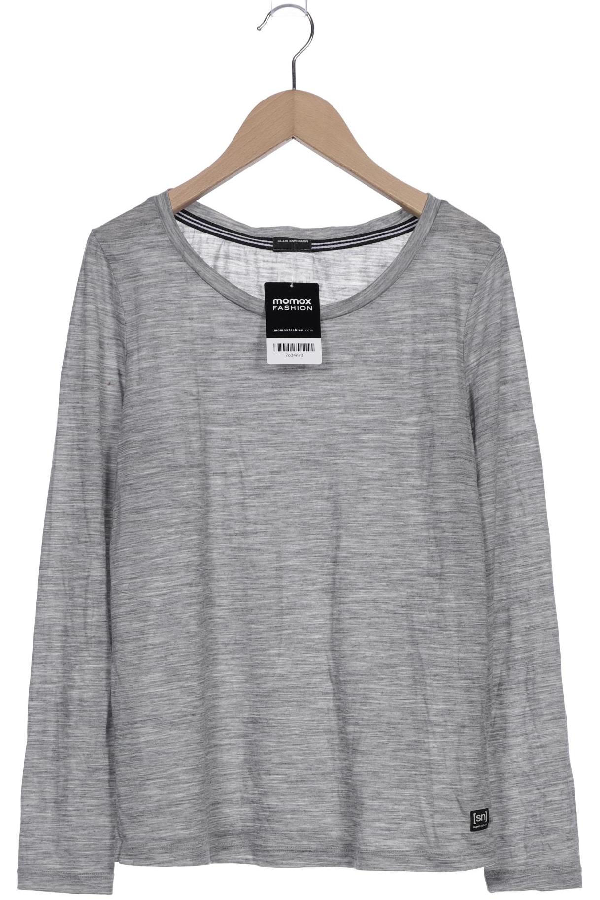 

super.natural Damen Langarmshirt, grau, Gr. 38