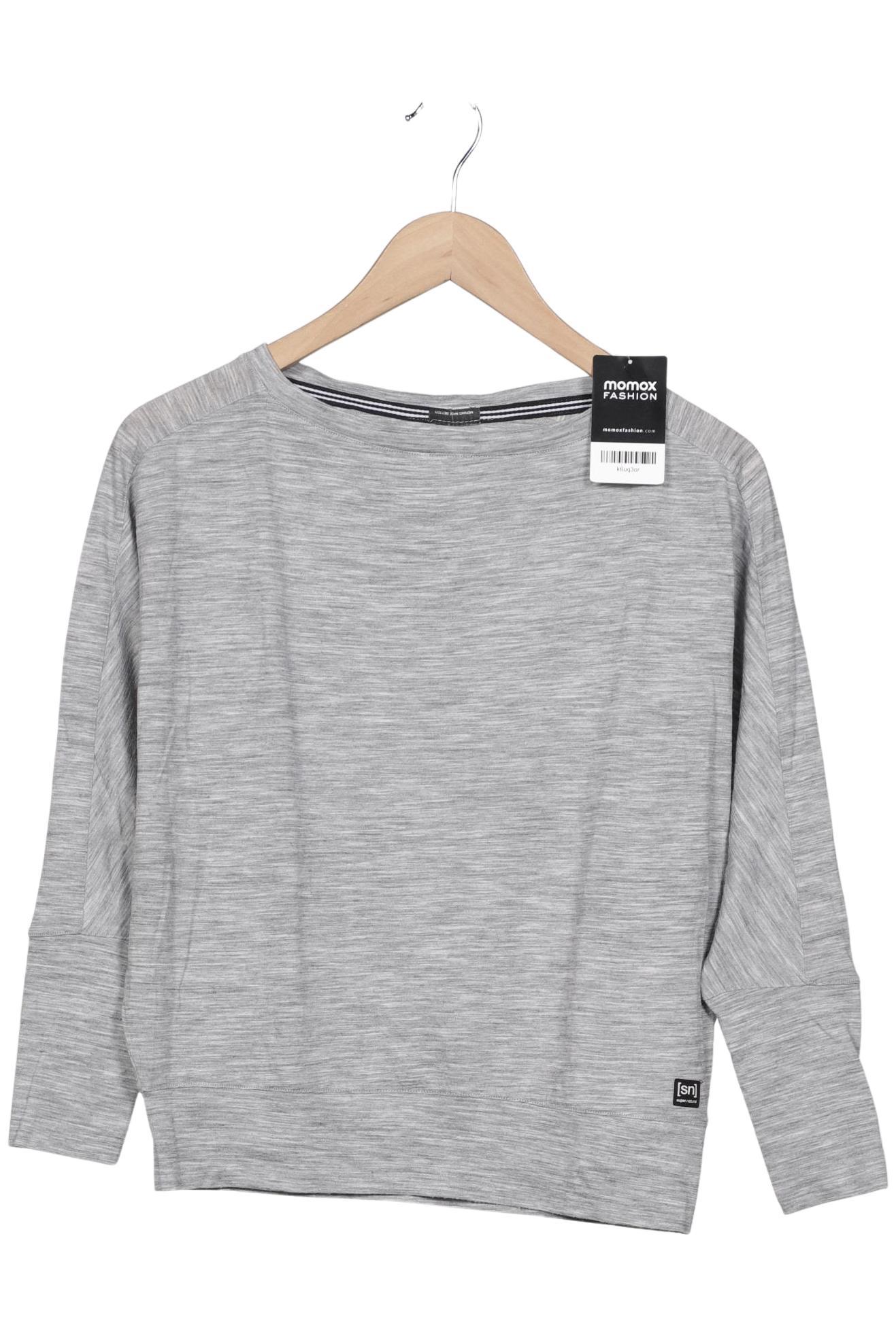 

super.natural Damen Langarmshirt, grau, Gr. 34