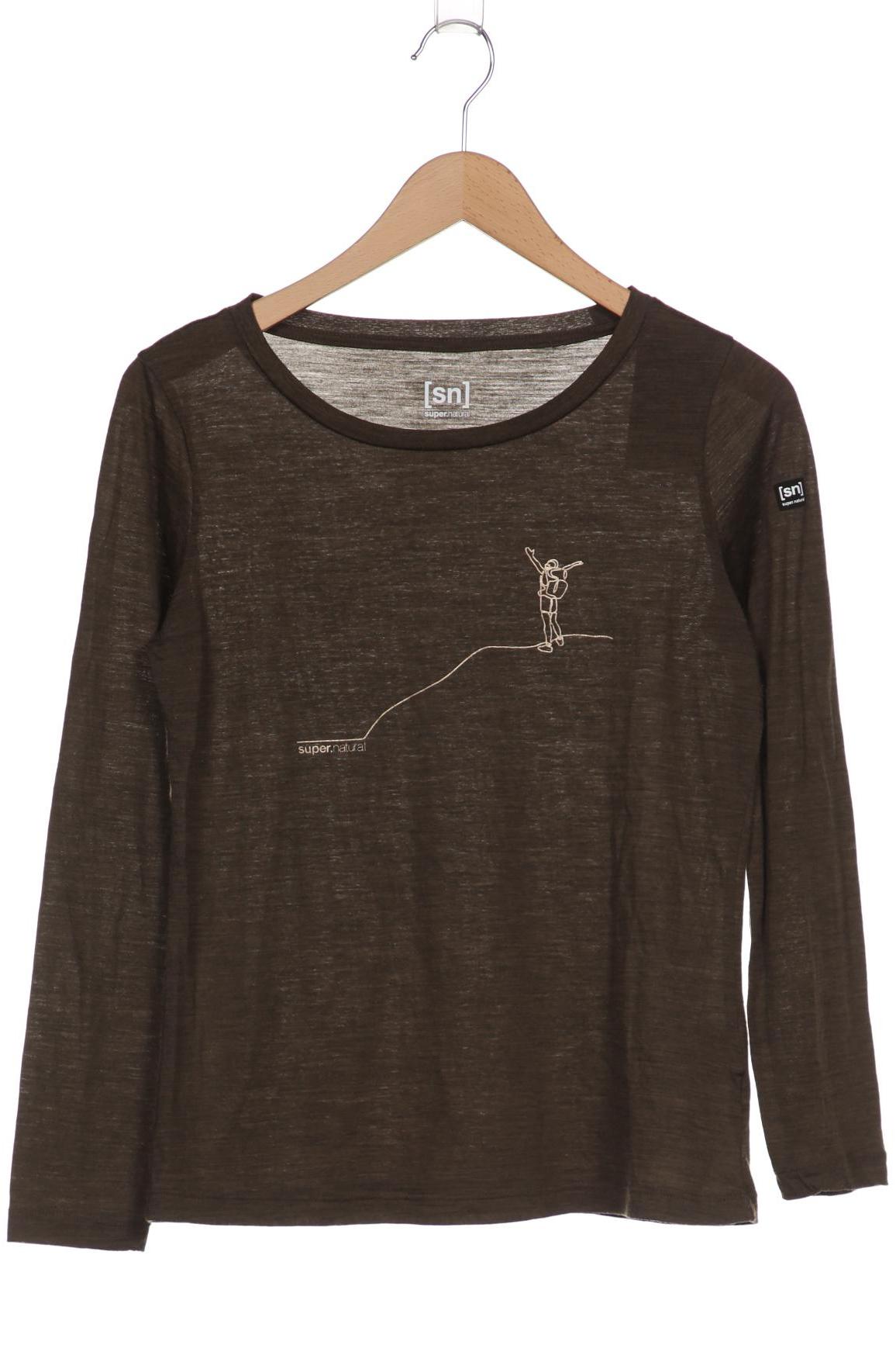 

super.natural Damen Langarmshirt, braun
