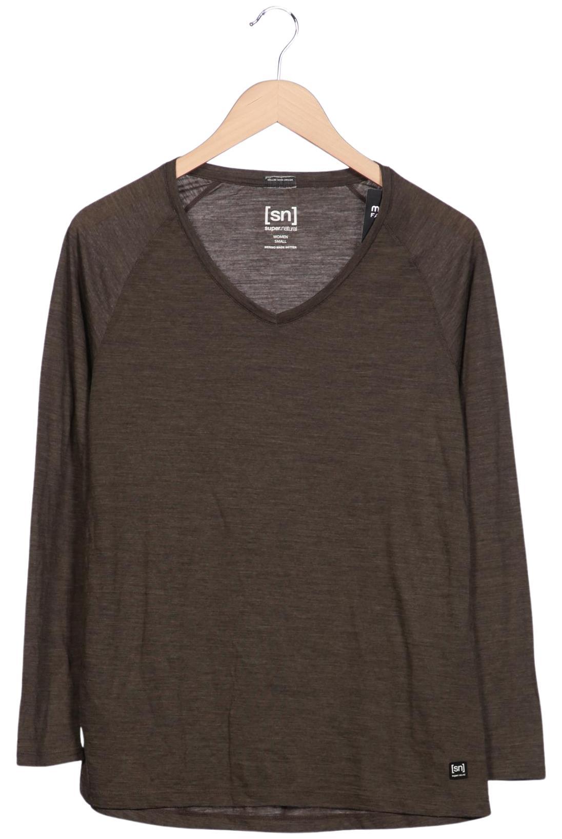 

super.natural Damen Langarmshirt, braun, Gr. 36