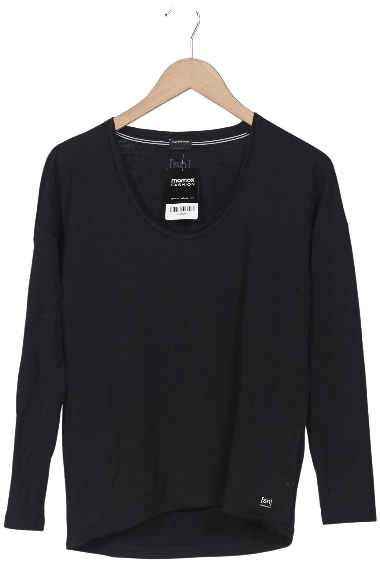 

super.natural Damen Langarmshirt, schwarz, Gr. 36