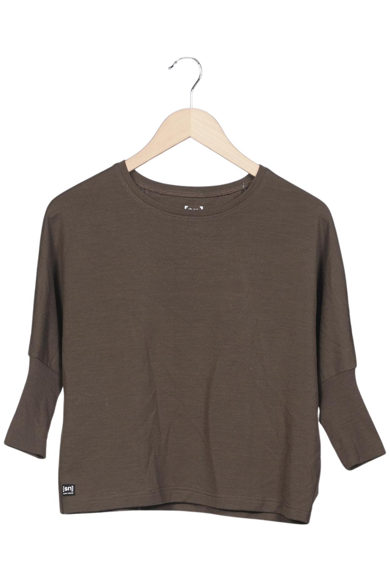 

super.natural Damen Langarmshirt, braun, Gr. 36