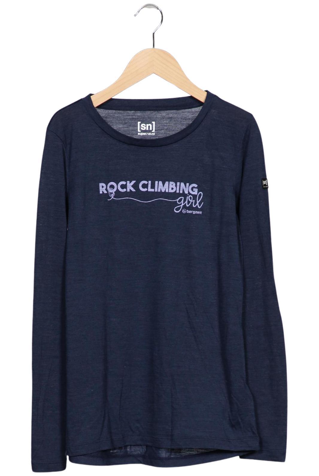 

super.natural Damen Langarmshirt, marineblau, Gr. 38