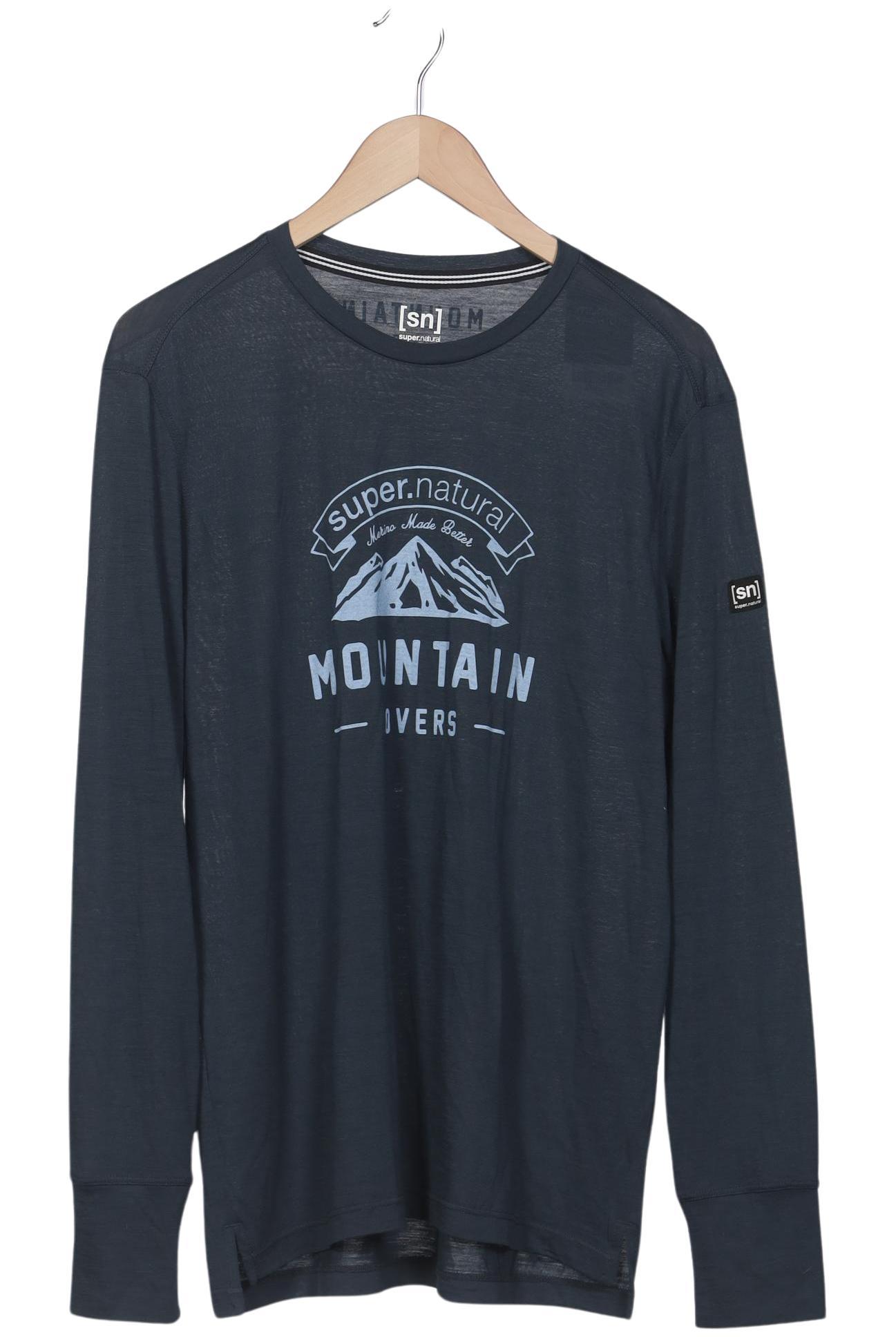 Thumbnail - super.natural Herren Langarmshirt, marineblau, Gr. 52