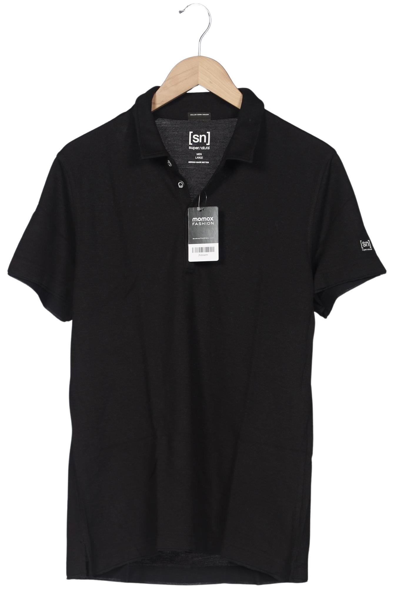Thumbnail - super.natural Herren Poloshirt, schwarz, Gr. 52
