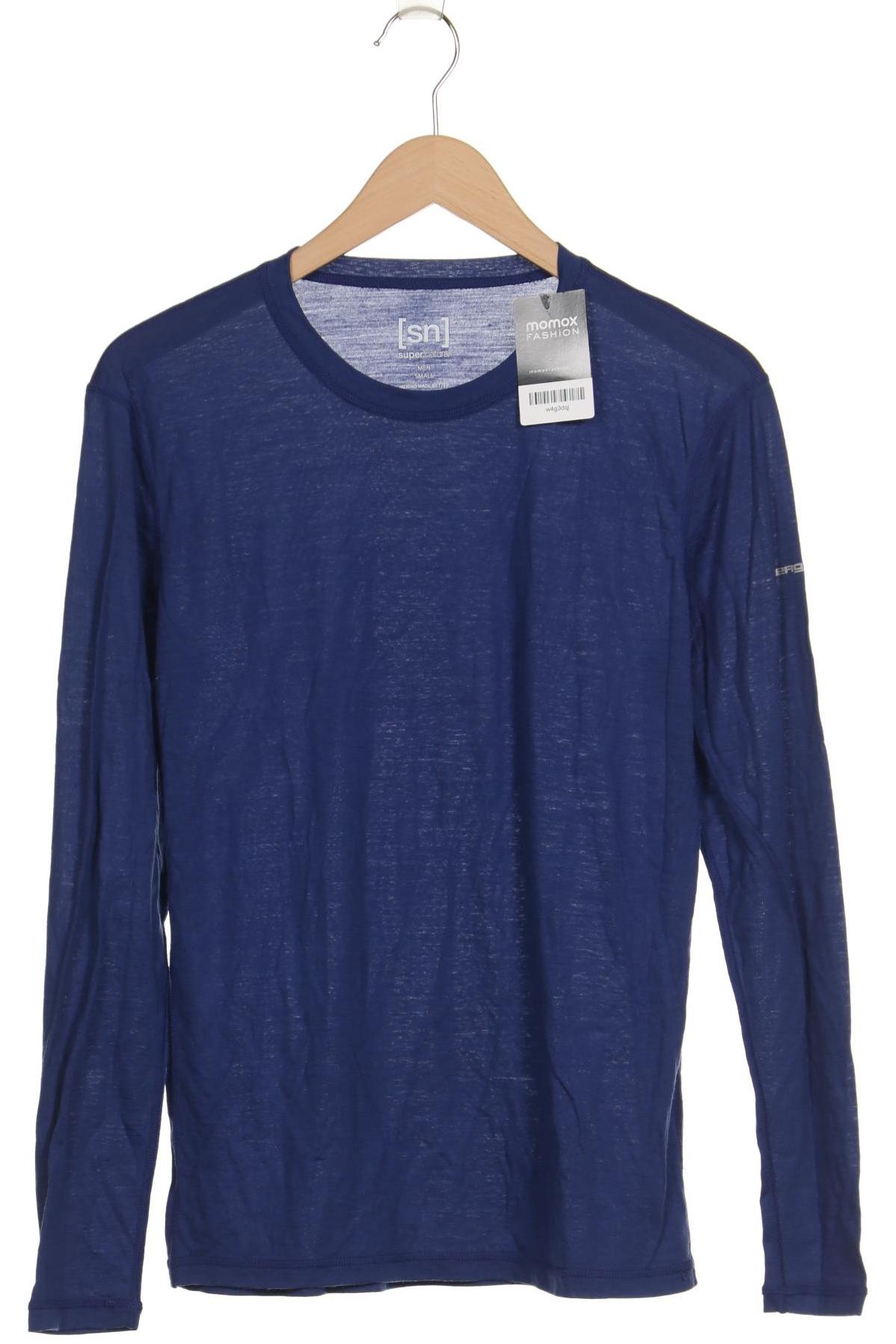 

super.natural Herren Langarmshirt, blau, Gr. 46