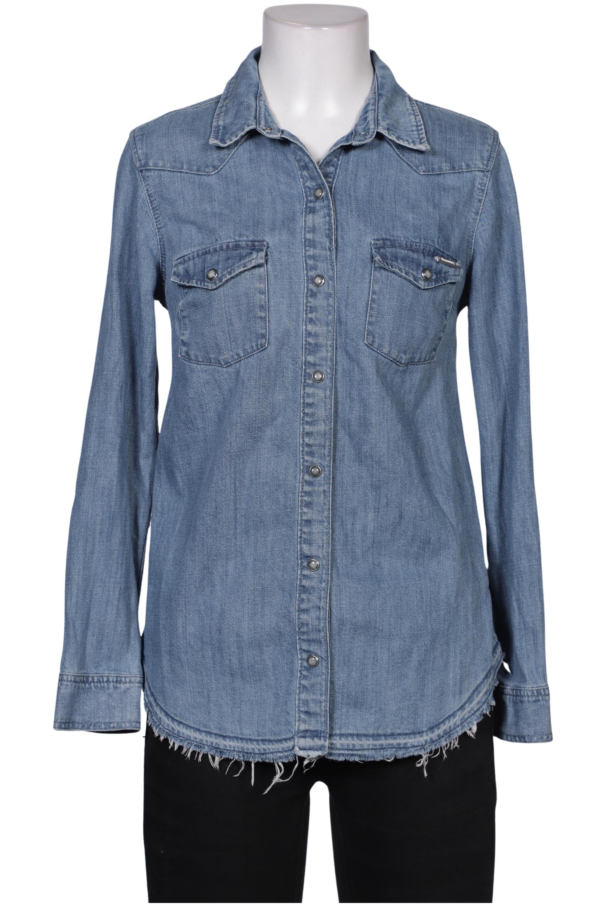

Superdry Damen Bluse, blau, Gr. 34