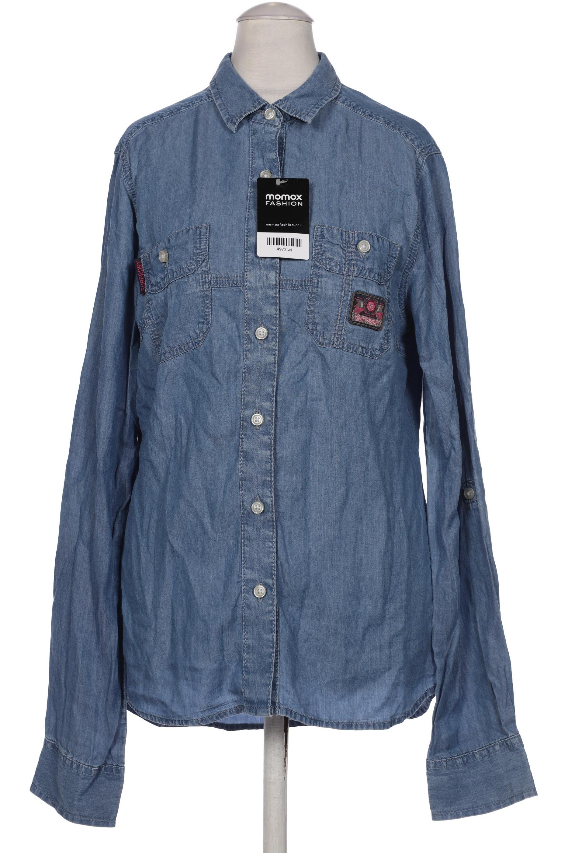 

Superdry Damen Bluse, blau, Gr. 38