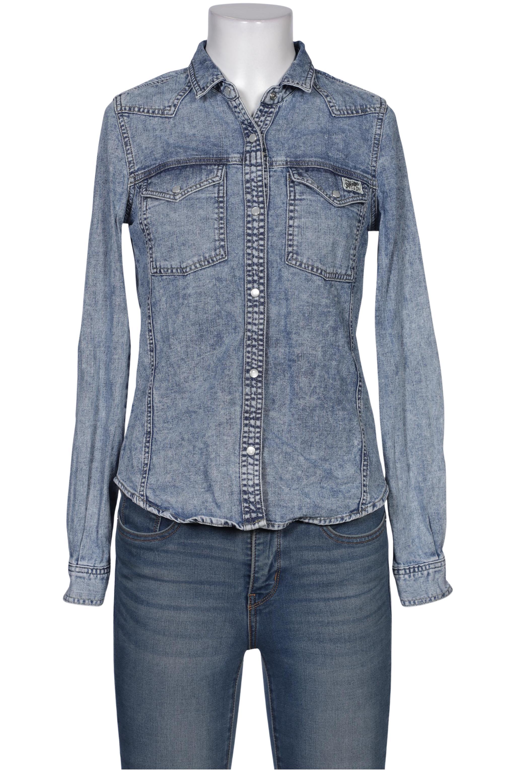 

Superdry Damen Bluse, blau, Gr. 34
