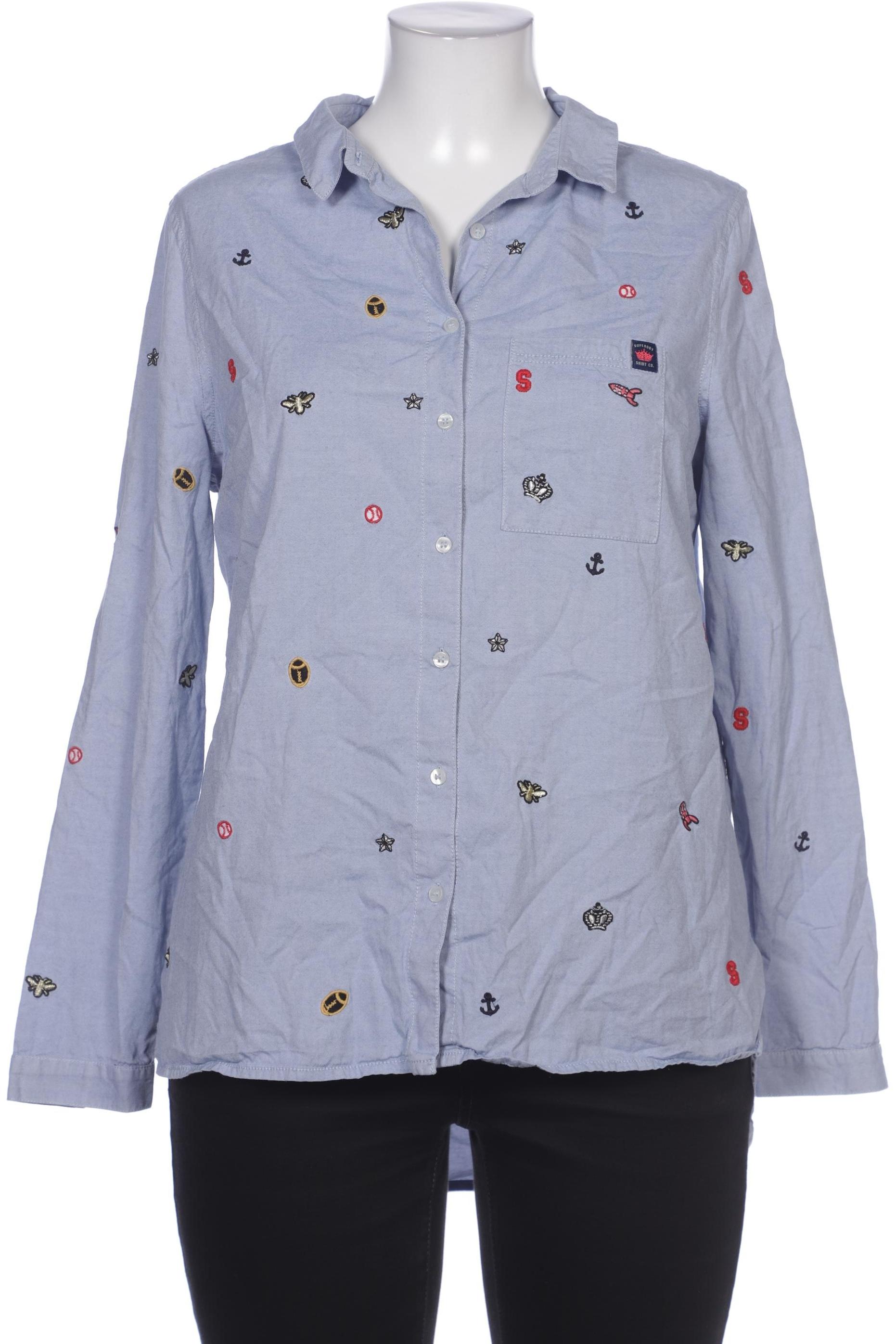 

Superdry Damen Bluse, blau, Gr. 44