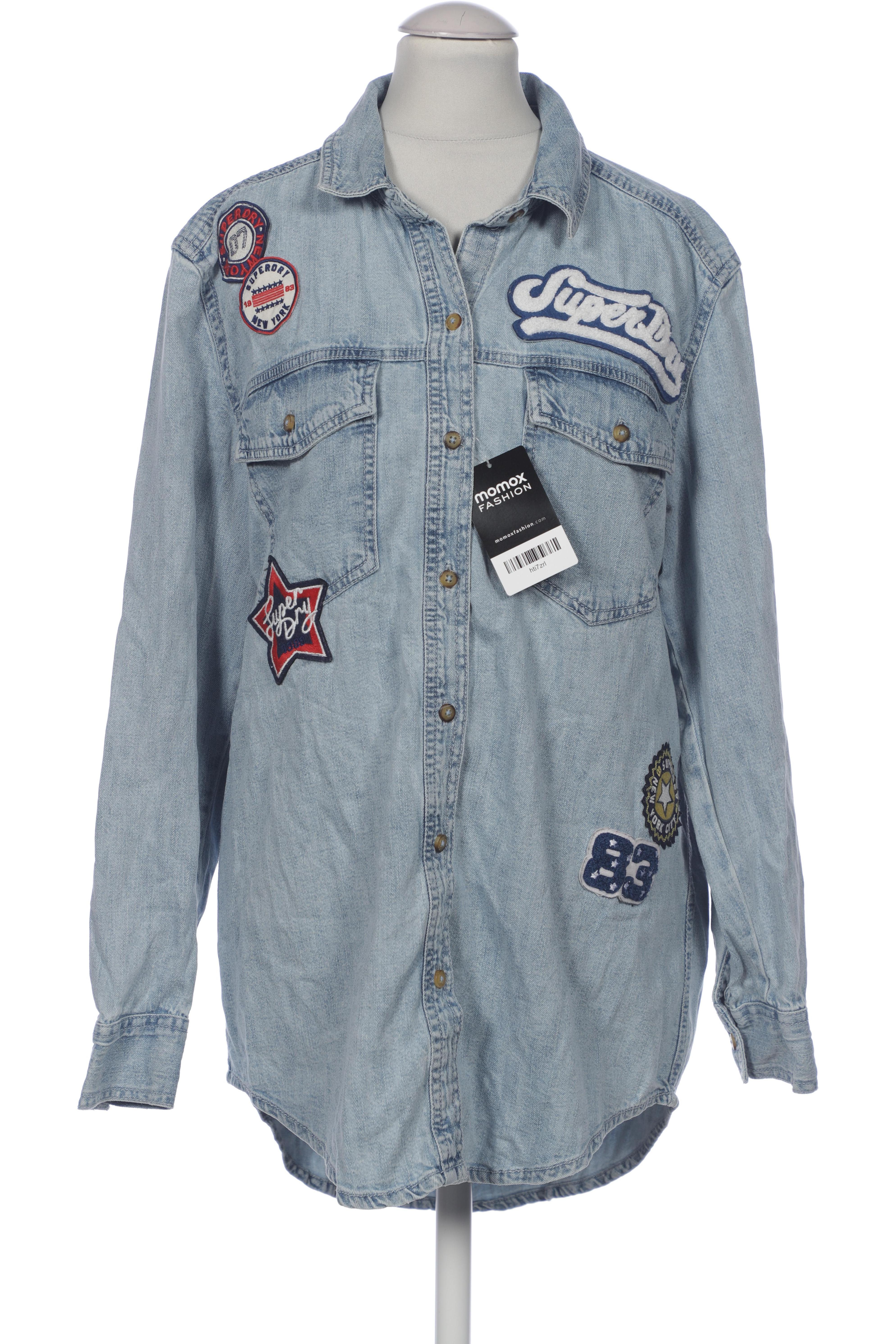 

Superdry Damen Bluse, blau, Gr. 36