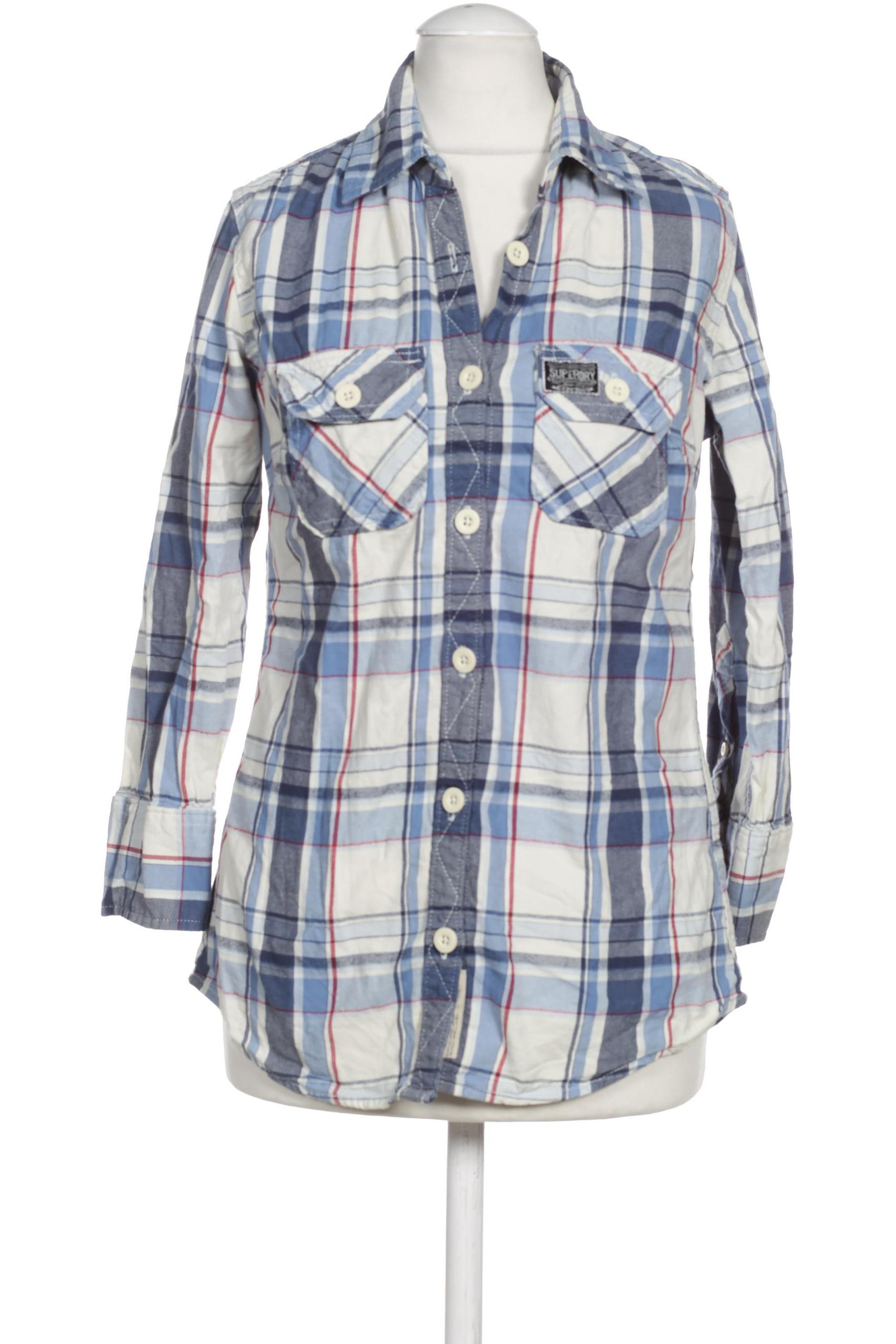 

Superdry Damen Bluse, blau, Gr. 34