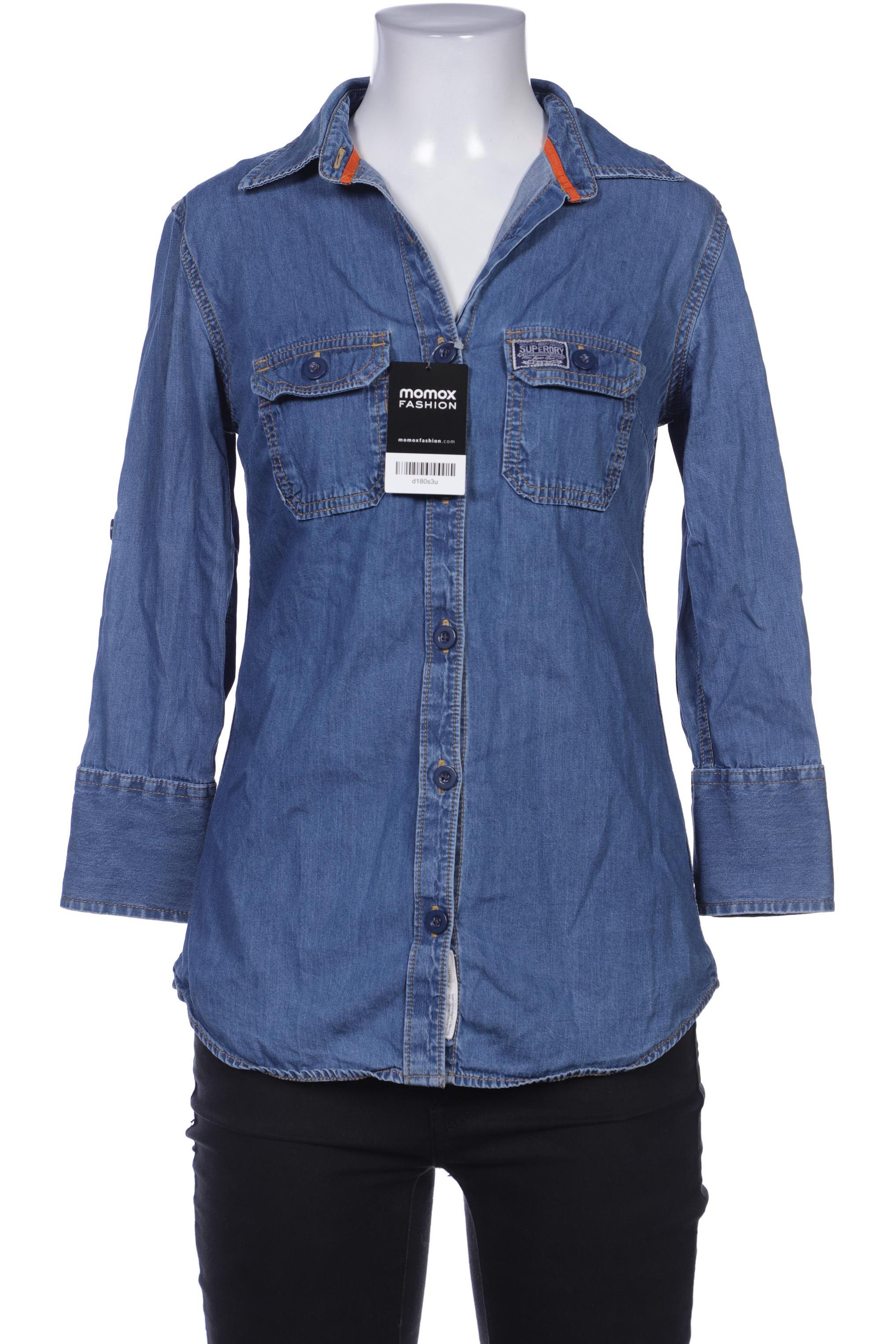 

Superdry Damen Bluse, blau, Gr. 36