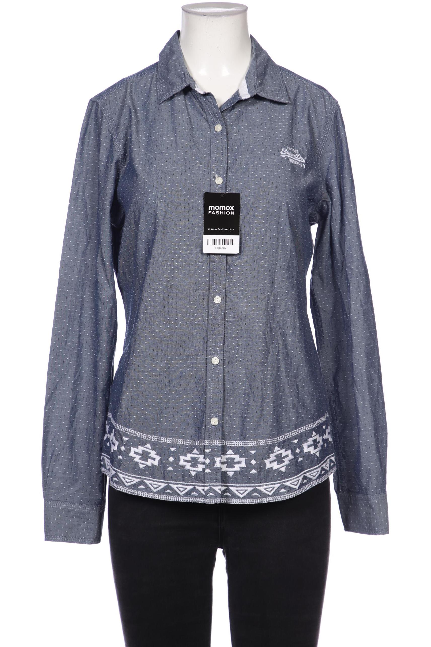 

Superdry Damen Bluse, blau, Gr. 38