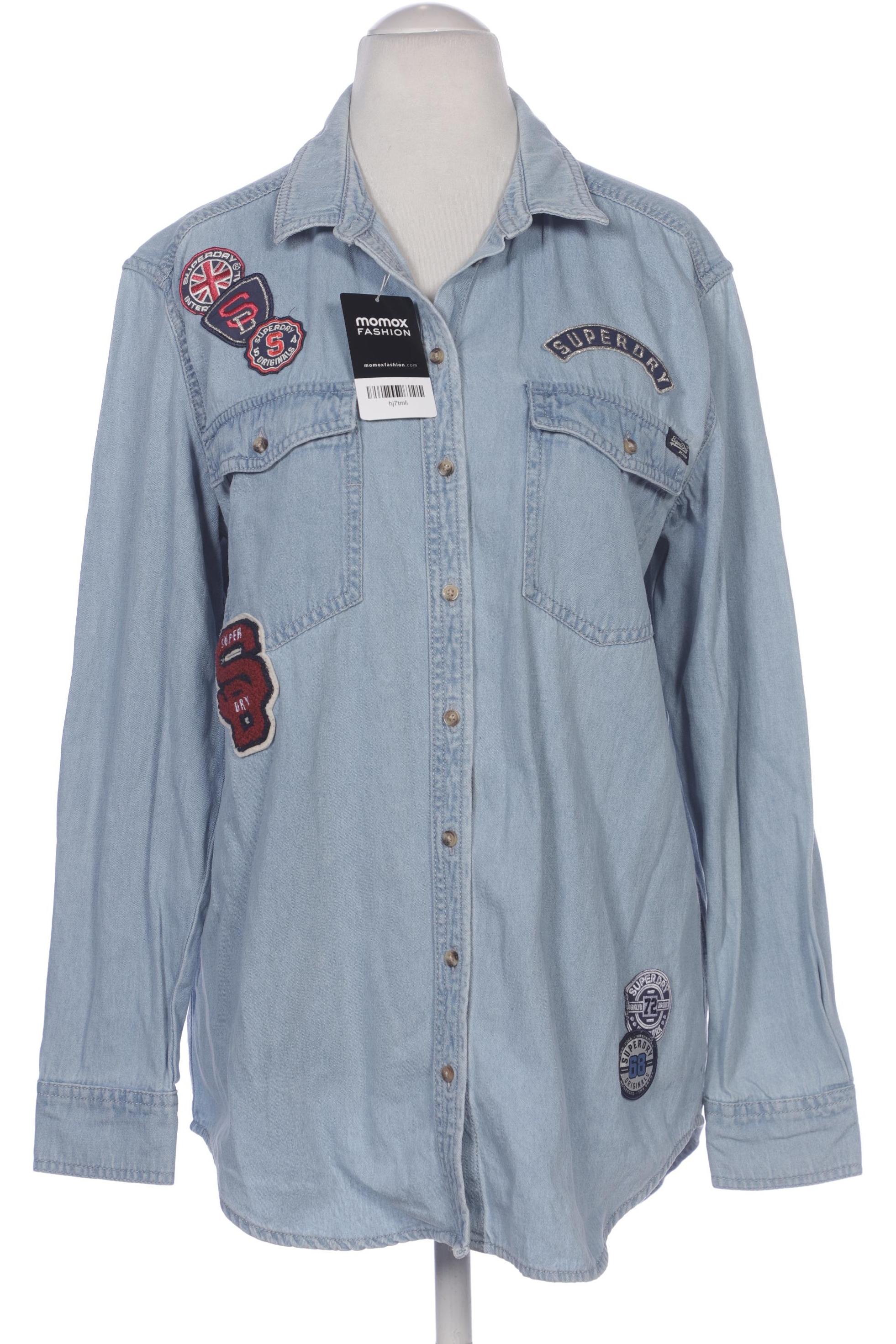 

Superdry Damen Bluse, blau, Gr. 36