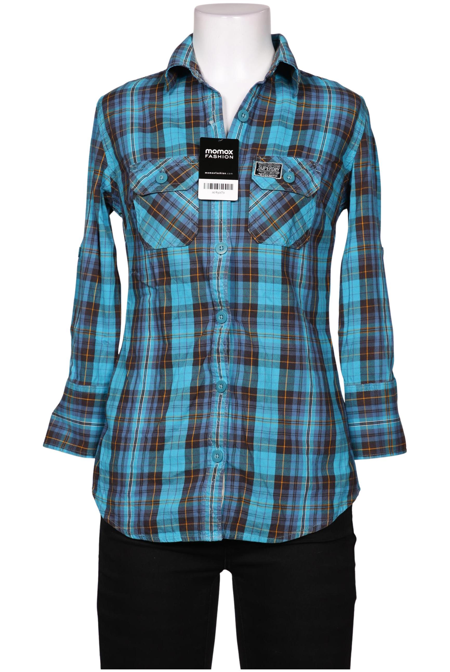

Superdry Damen Bluse, blau, Gr. 36