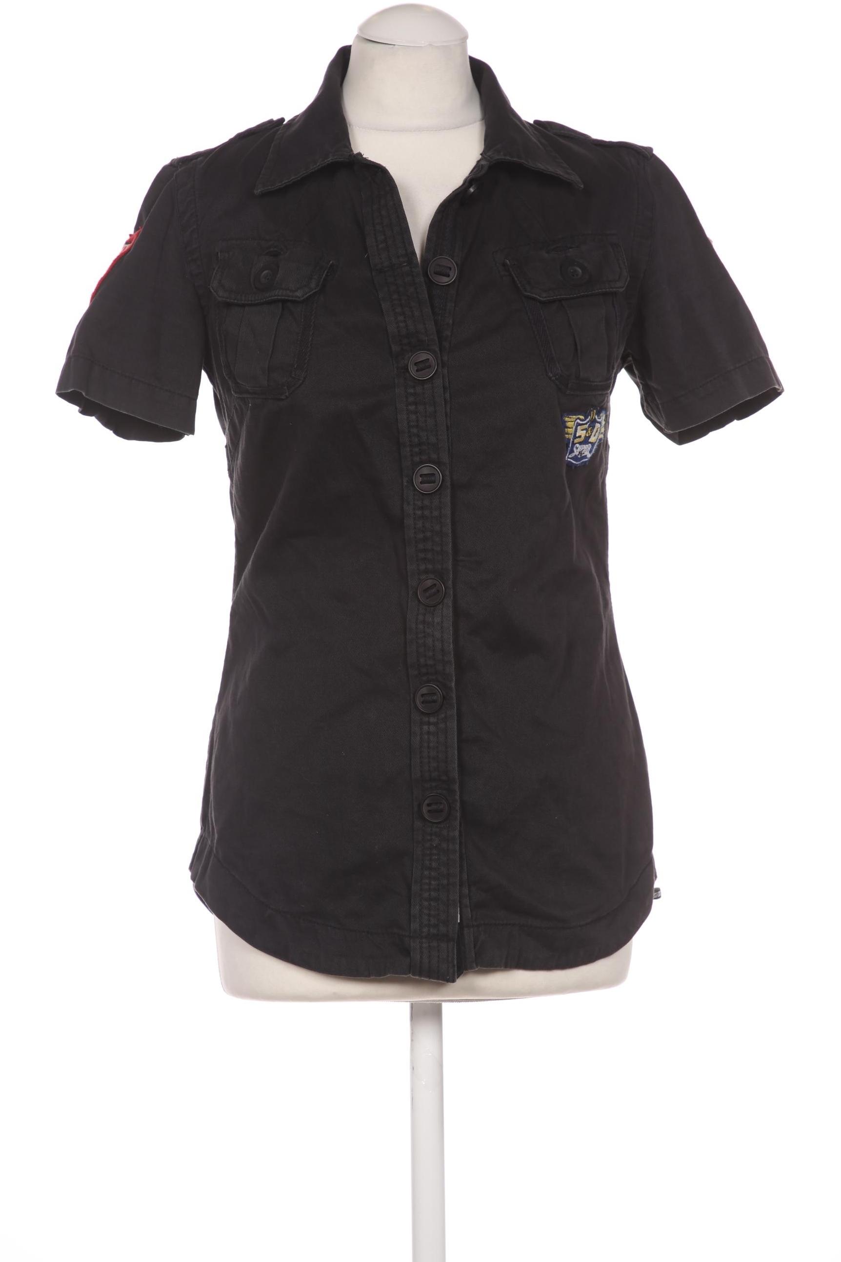 

Superdry Damen Bluse, schwarz, Gr. 36