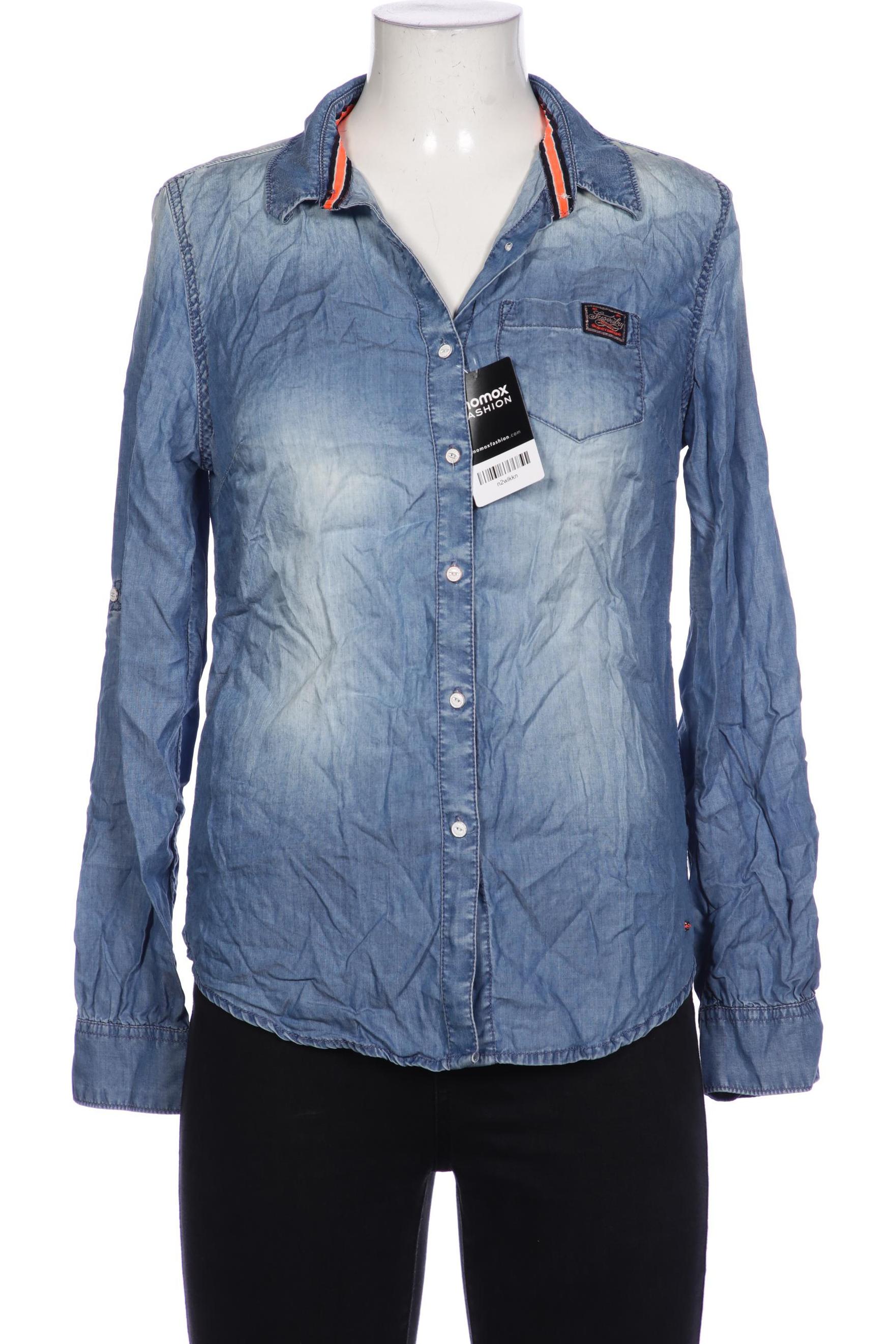 

Superdry Damen Bluse, blau, Gr. 38