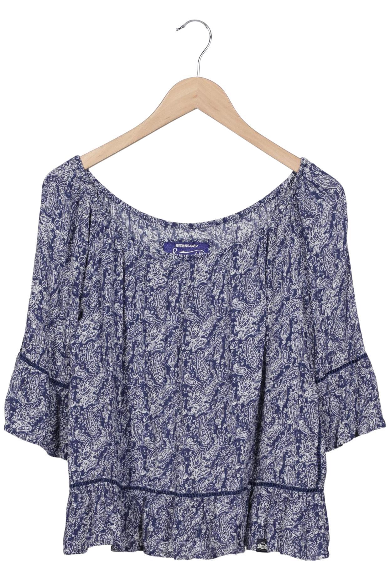 

Superdry Damen Bluse, blau, Gr. 42
