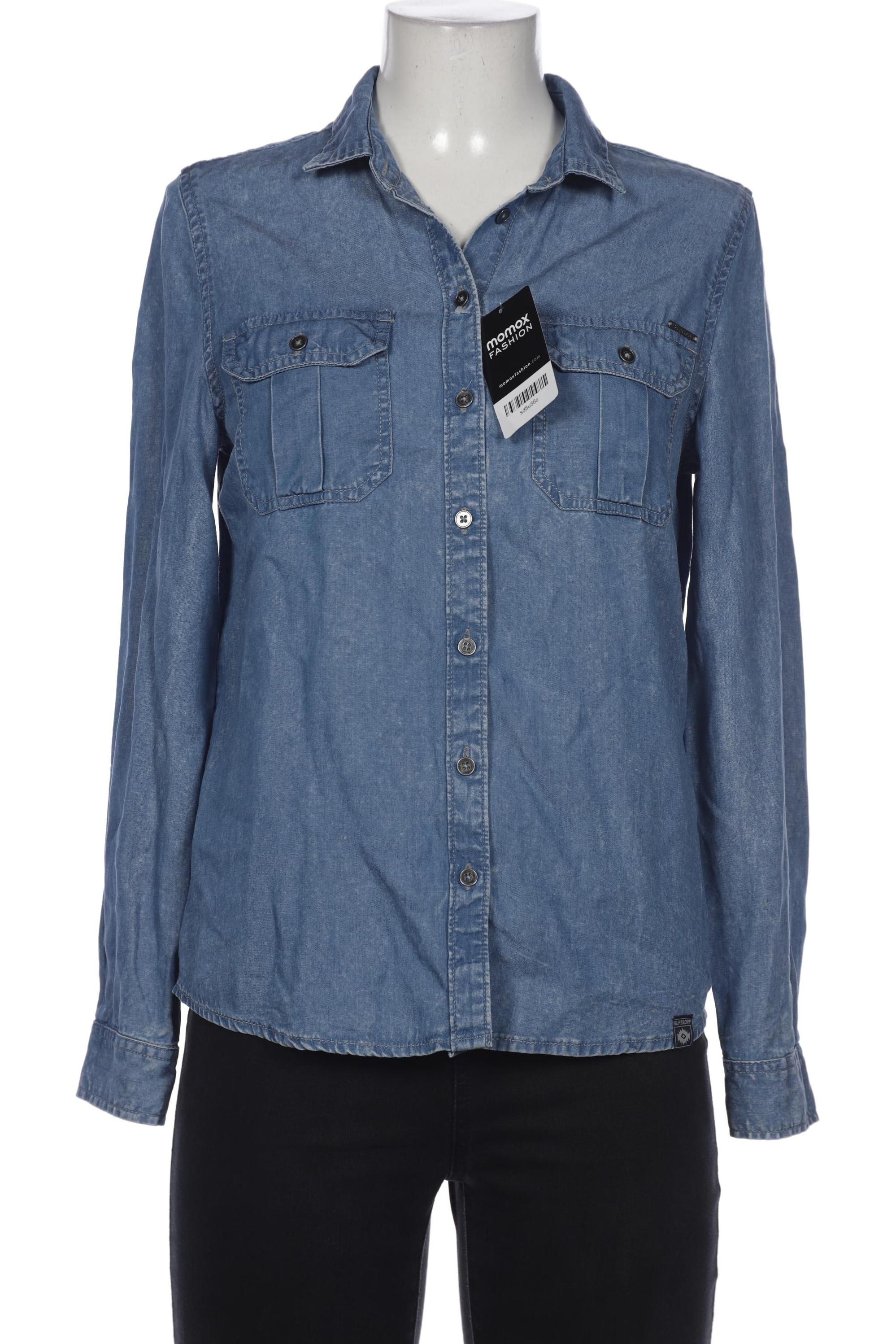 

Superdry Damen Bluse, blau, Gr. 38