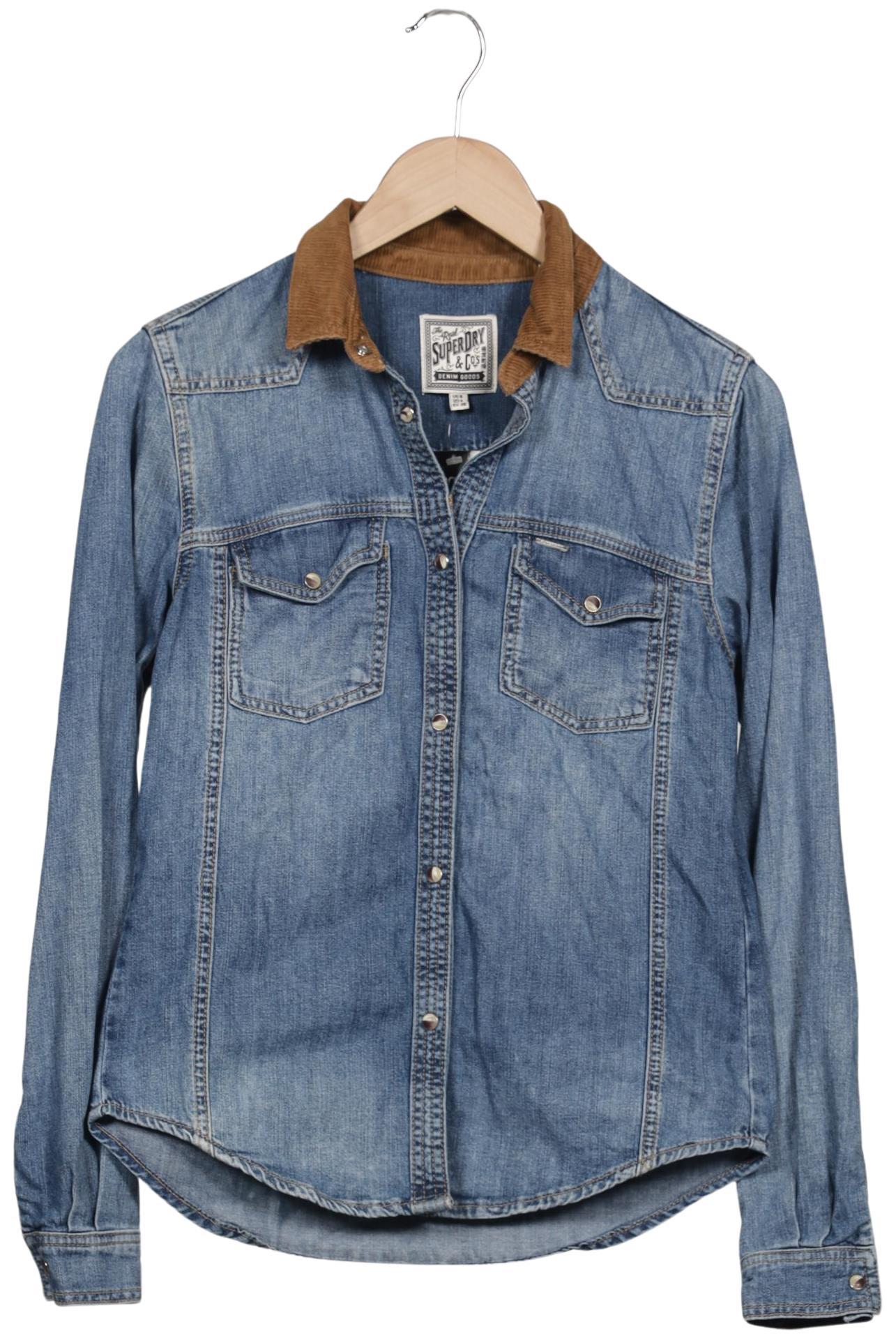 

Superdry Damen Bluse, blau, Gr. 36