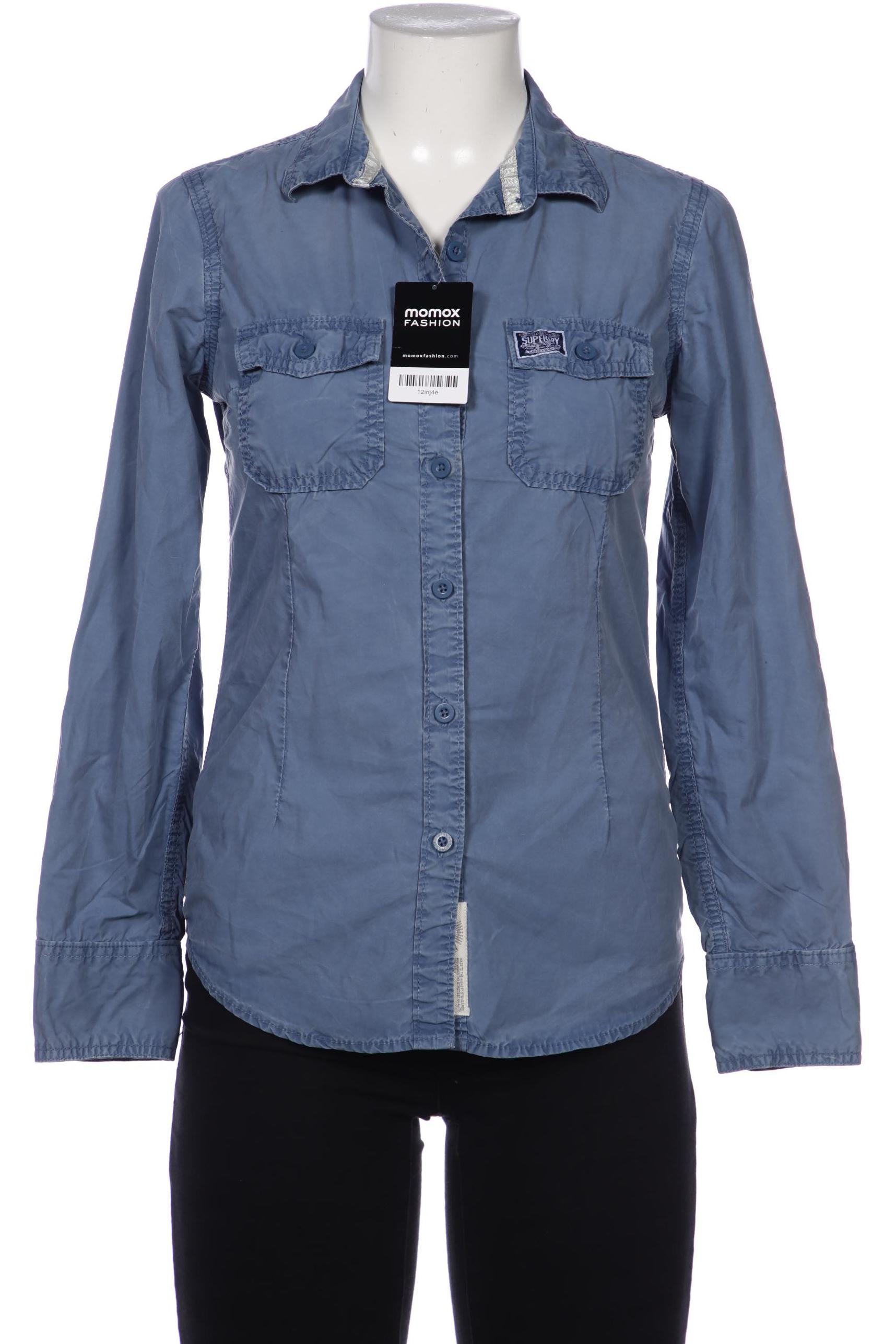 

Superdry Damen Bluse, blau, Gr. 36
