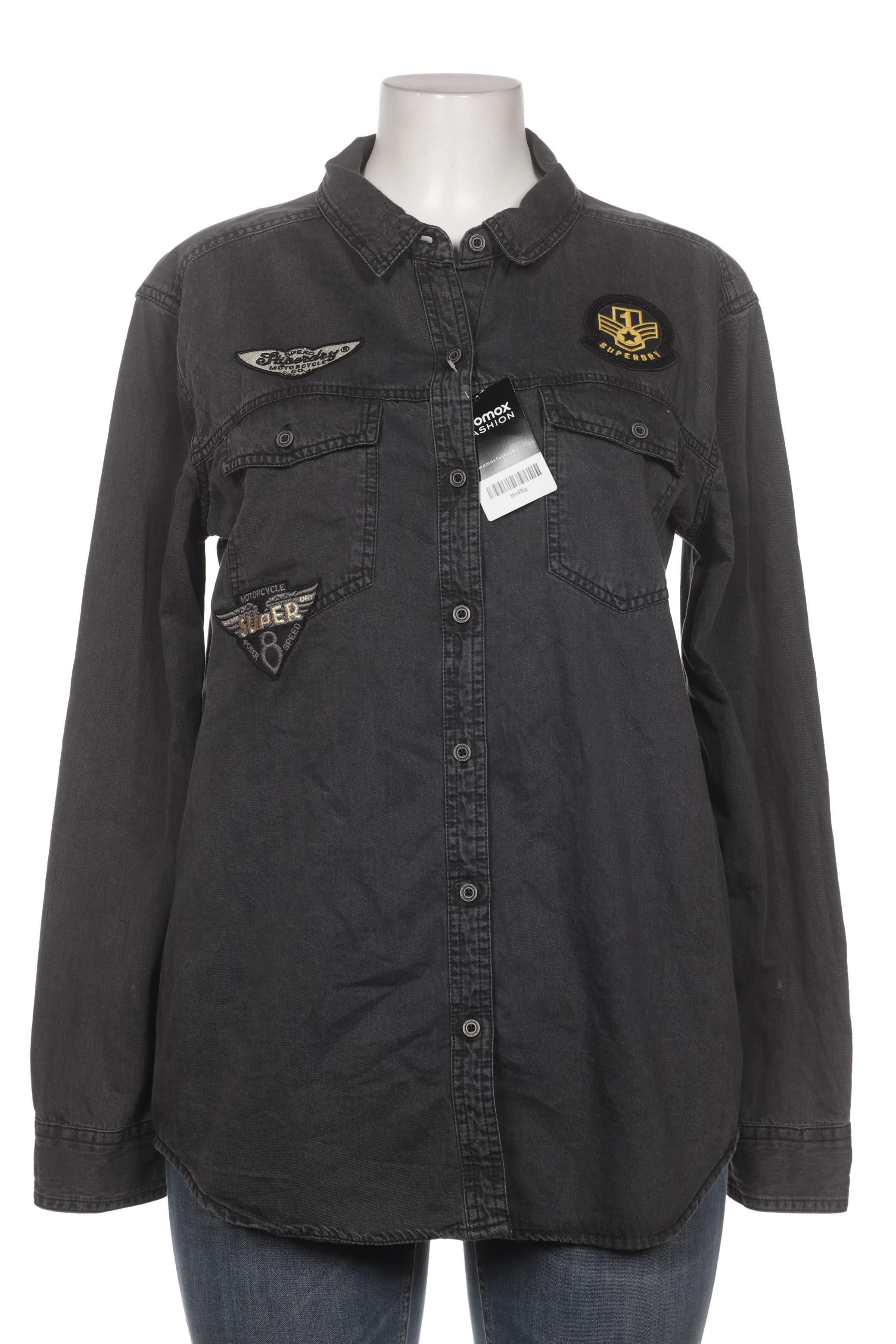 

Superdry Damen Bluse, grau, Gr. 42