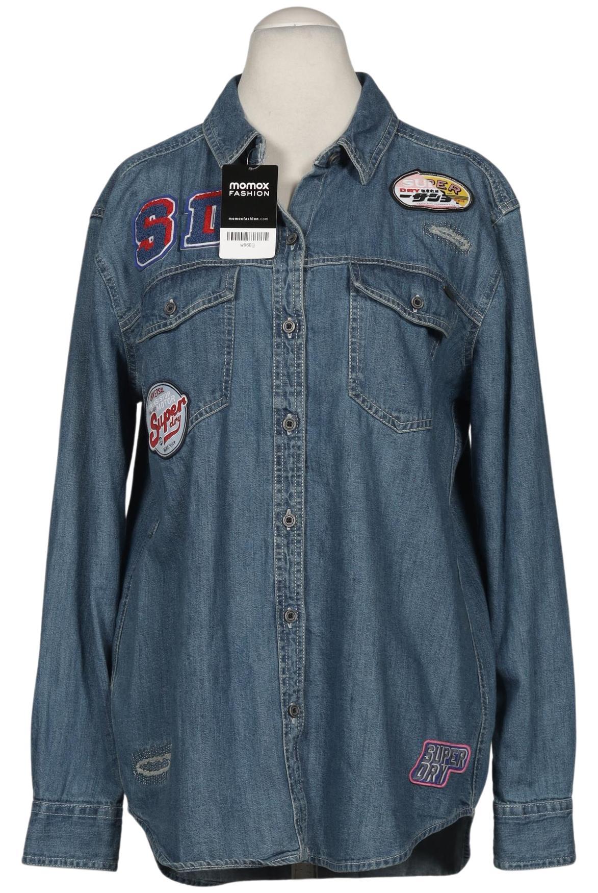 

Superdry Damen Bluse, blau, Gr. 40