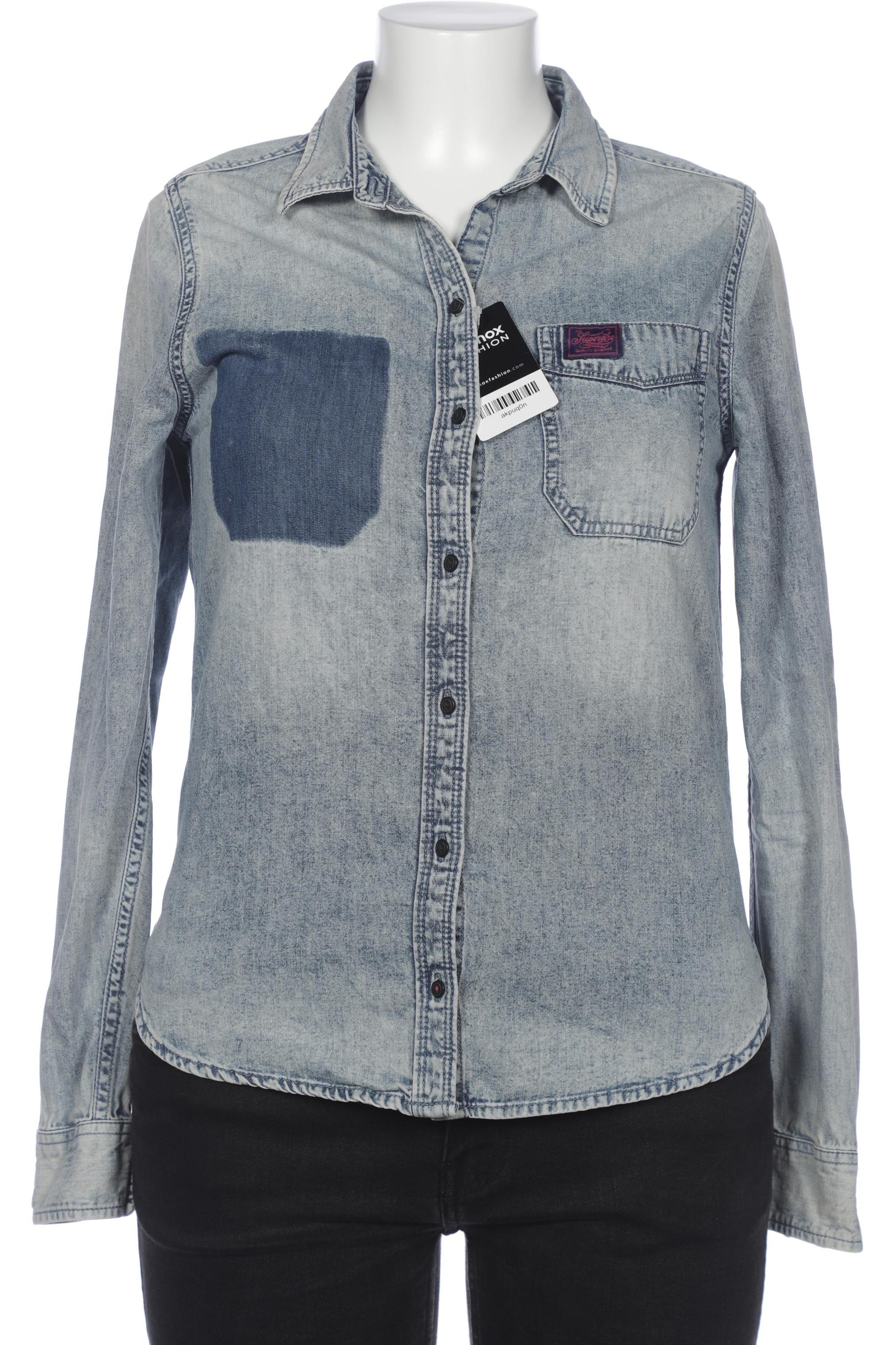 

Superdry Damen Bluse, blau, Gr. 38
