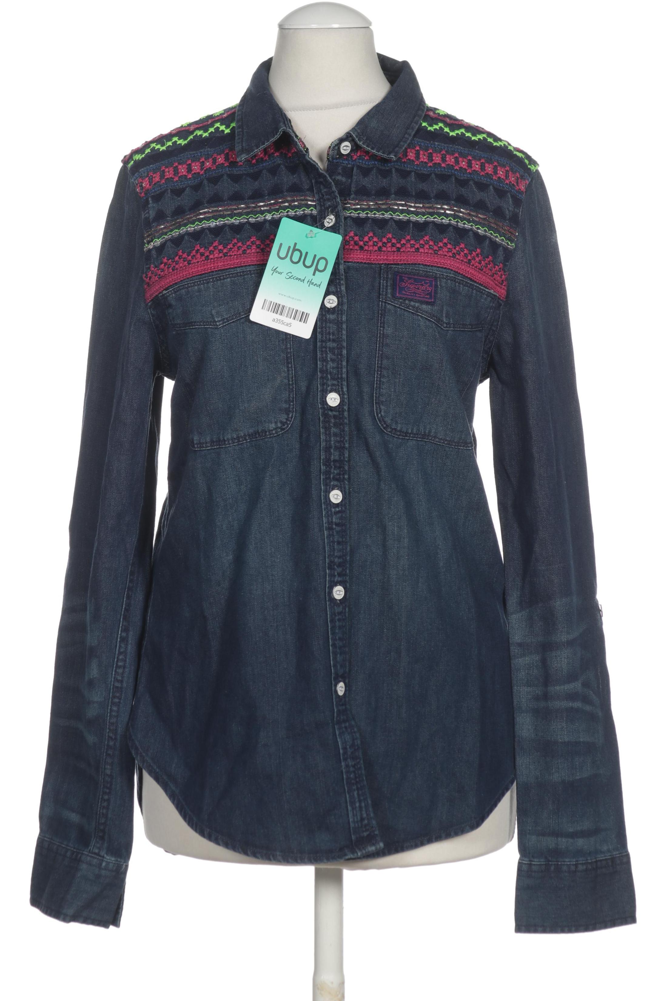 

Superdry Damen Bluse, blau, Gr. 36