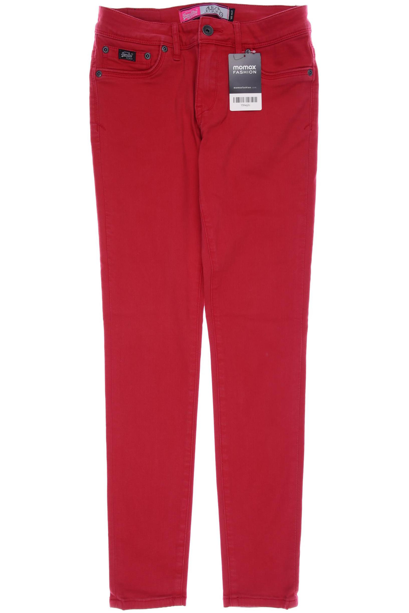 

Superdry Damen Jeans, rot, Gr. 27