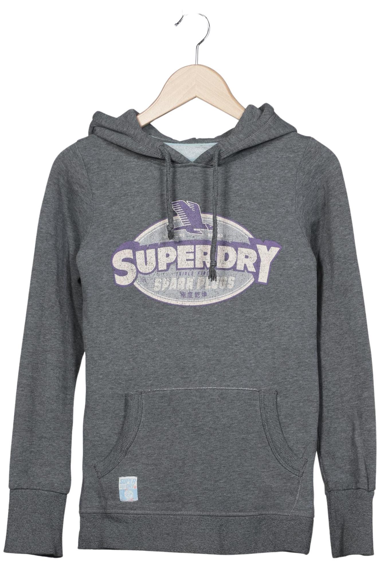 

Superdry Damen Kapuzenpullover, grau, Gr. 36