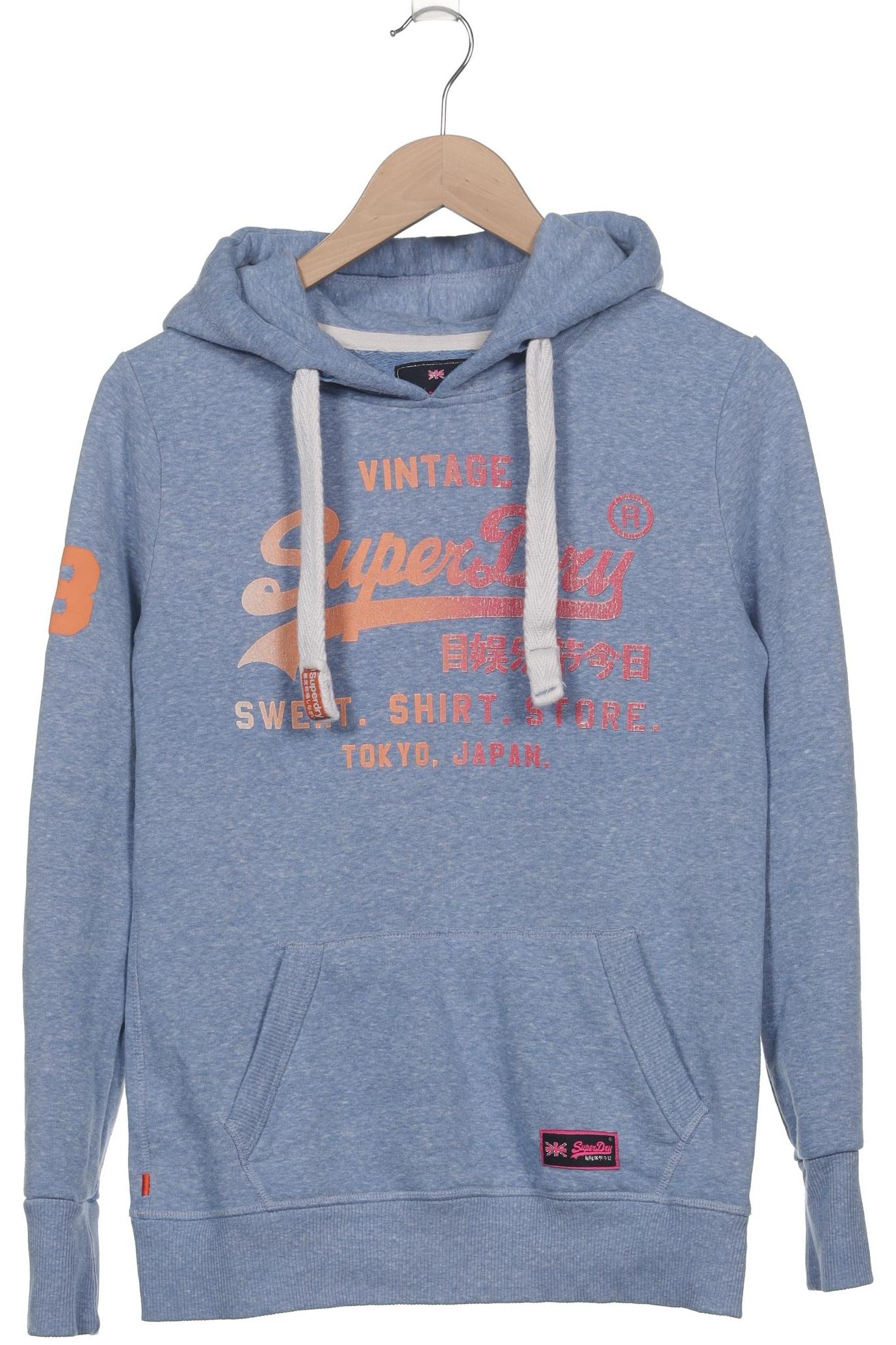 

Superdry Damen Kapuzenpullover, blau, Gr. 36