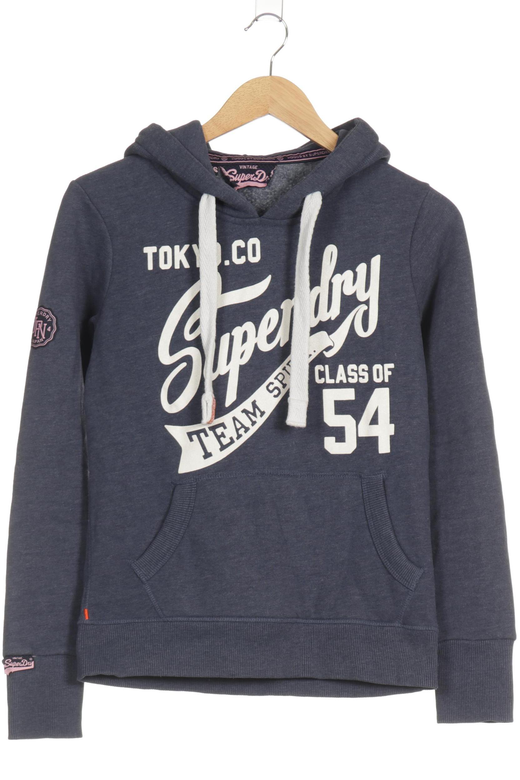 

Superdry Damen Kapuzenpullover, blau, Gr. 34