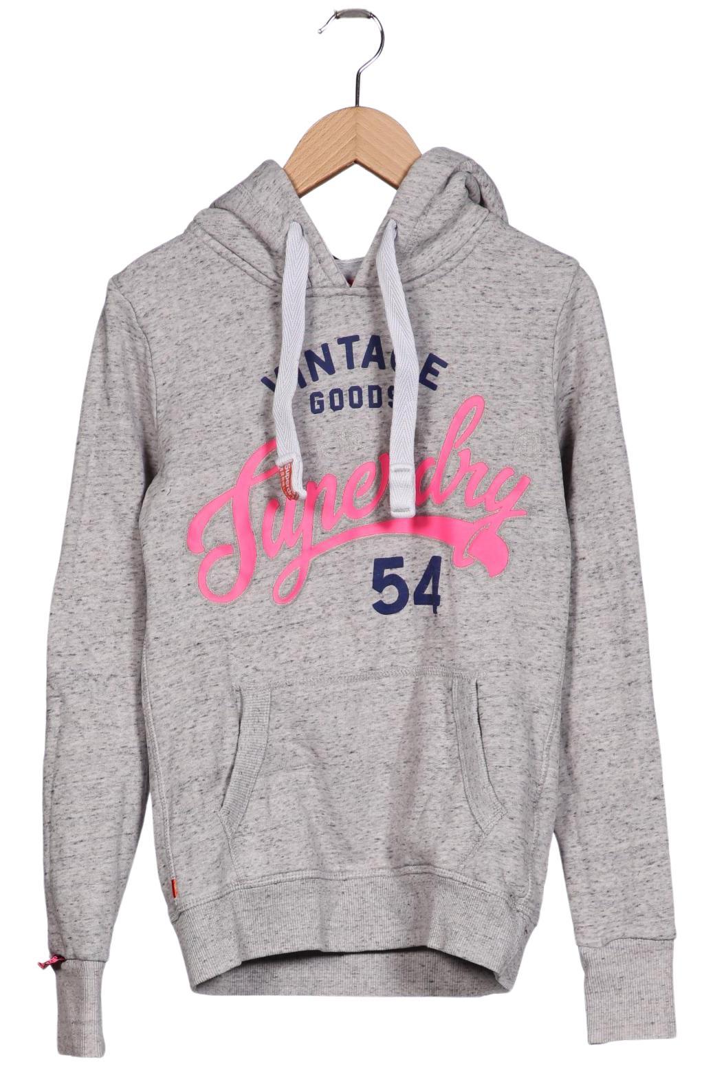 

Superdry Damen Kapuzenpullover, grau, Gr. 34