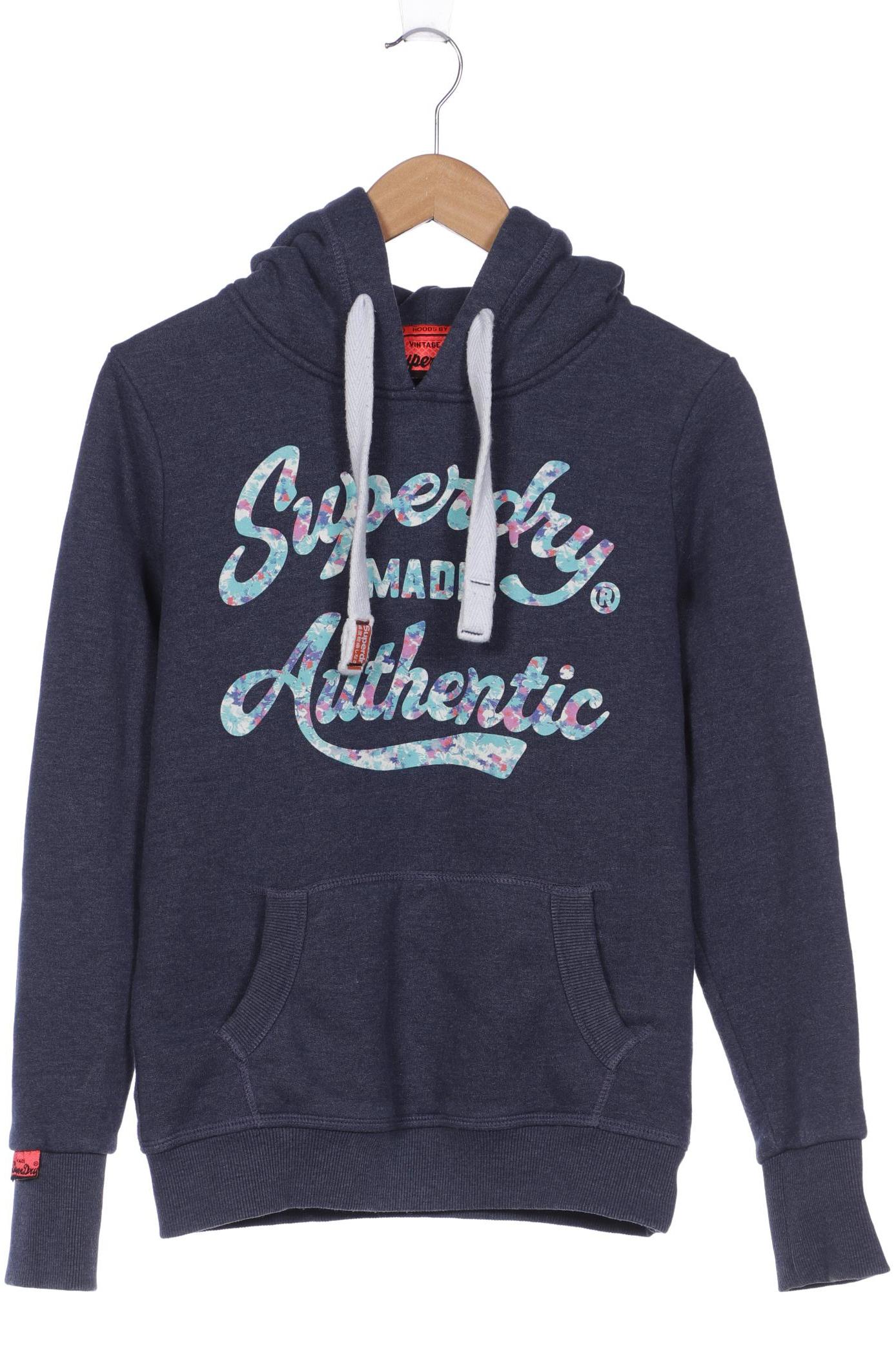 

Superdry Damen Kapuzenpullover, blau, Gr. 38