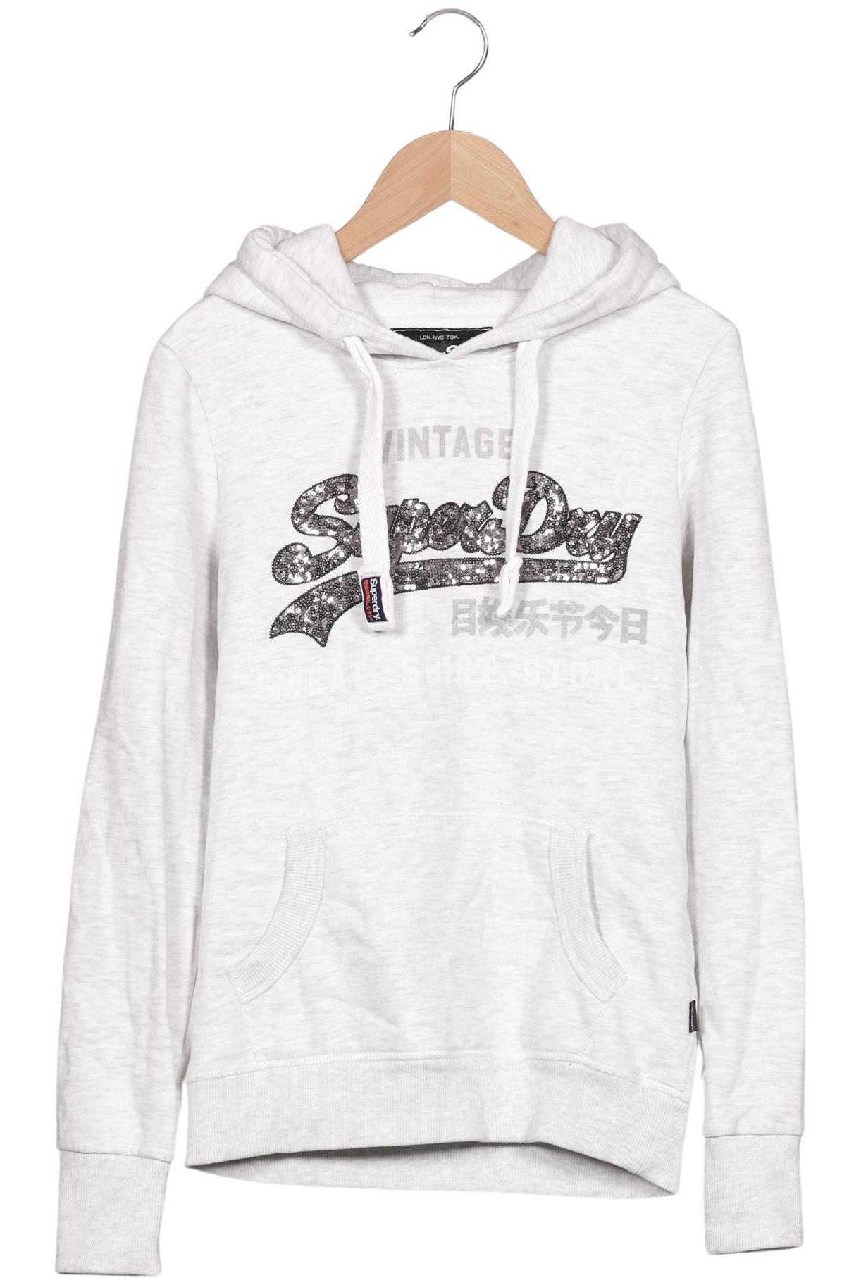 

Superdry Damen Kapuzenpullover, grau, Gr. 34