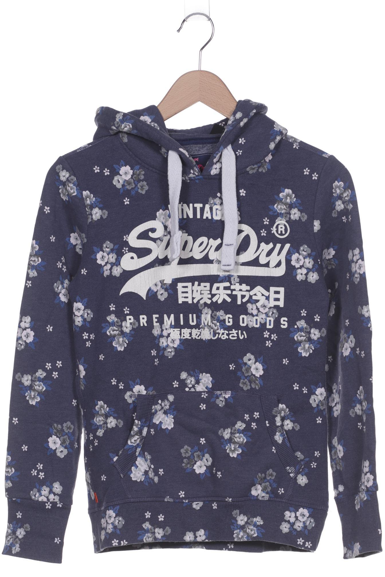 

Superdry Damen Kapuzenpullover, blau, Gr. 36