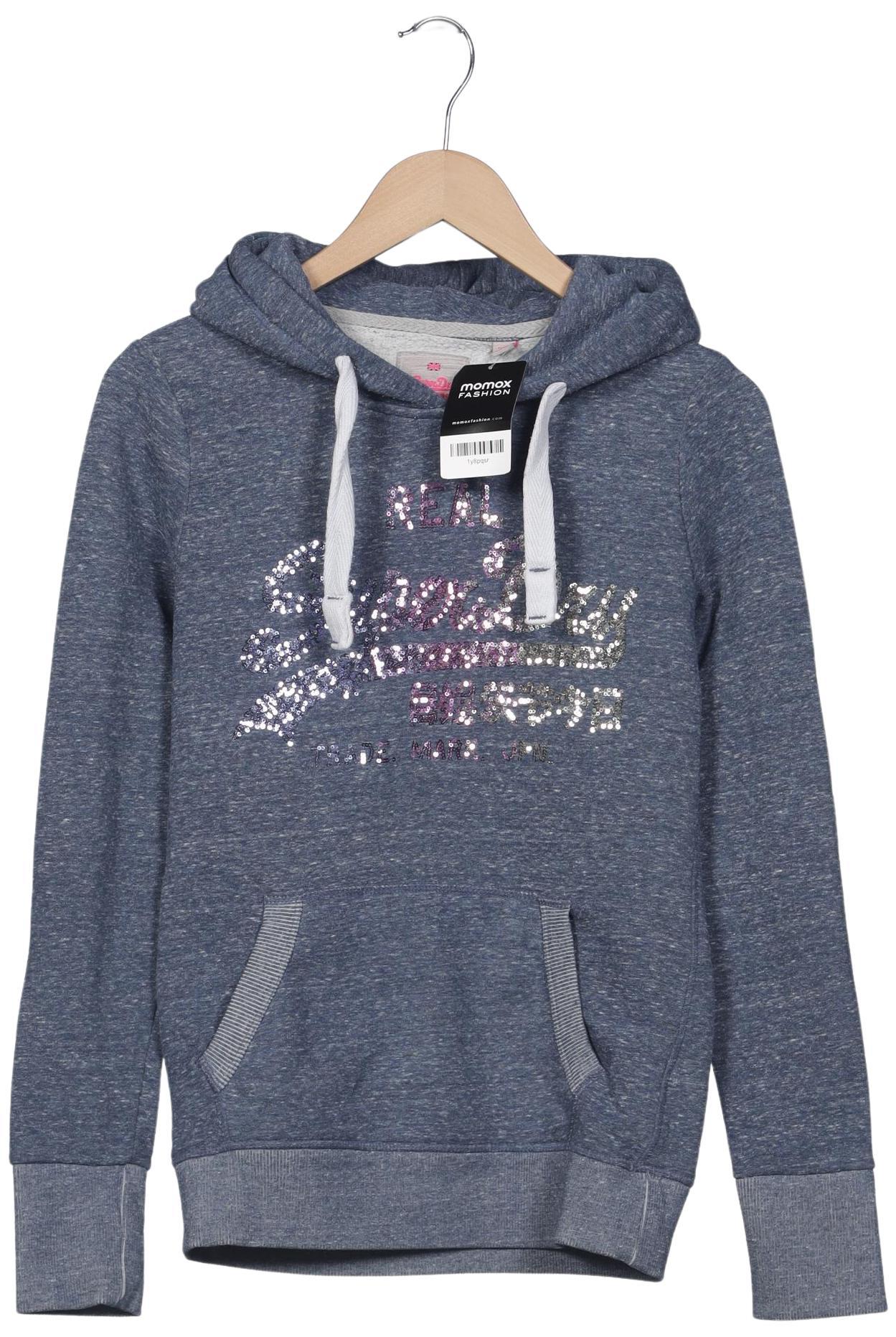 

Superdry Damen Kapuzenpullover, blau, Gr. 34