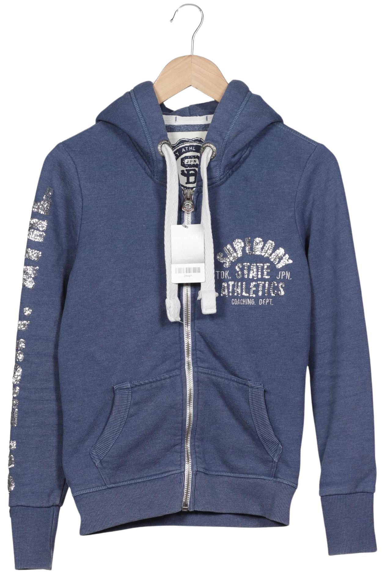 

Superdry Damen Kapuzenpullover, blau, Gr. 34