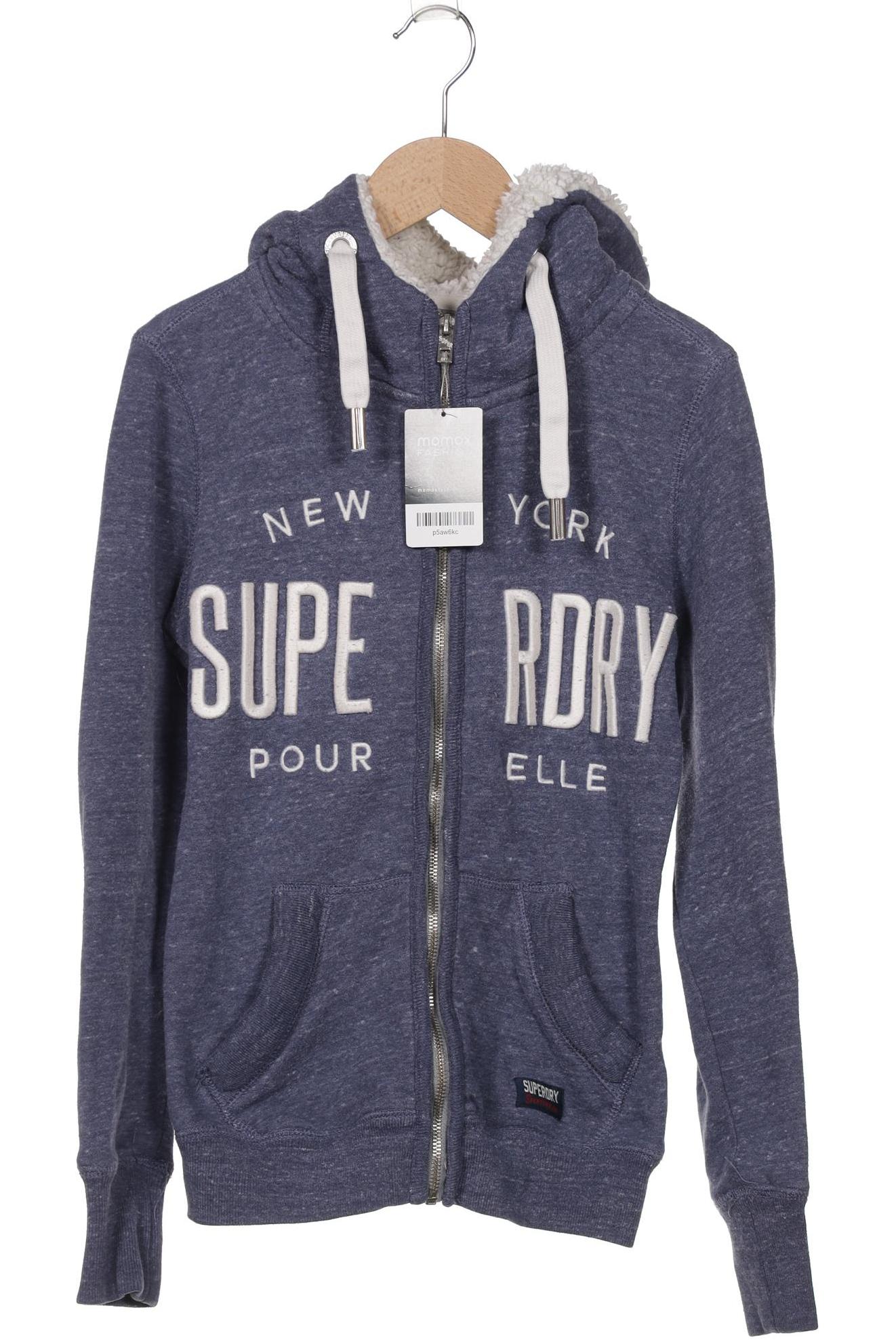 

Superdry Damen Kapuzenpullover, blau, Gr. 34