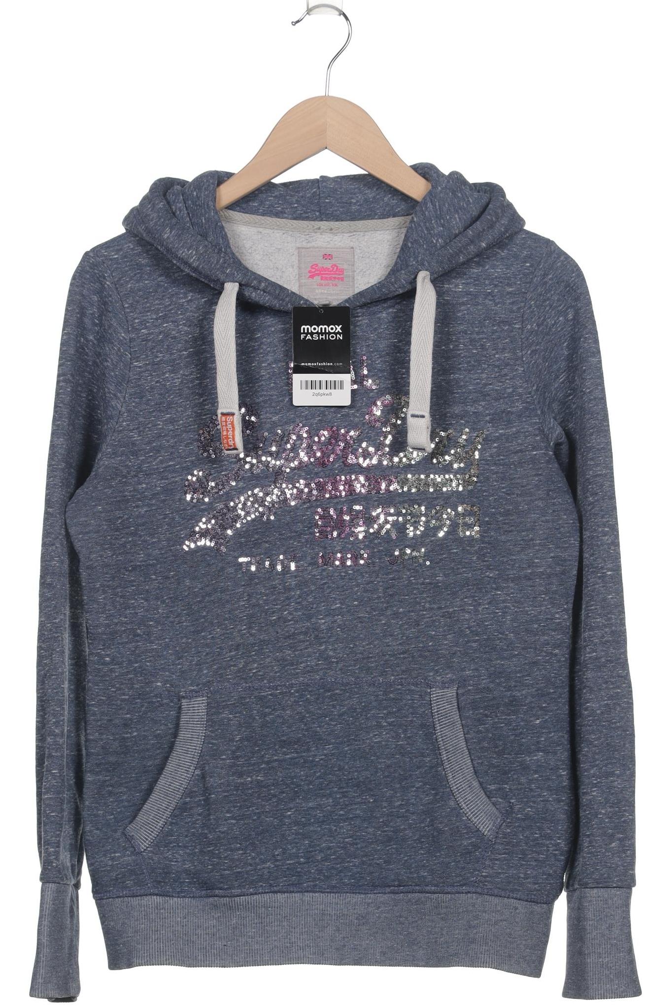 

Superdry Damen Kapuzenpullover, blau, Gr. 38