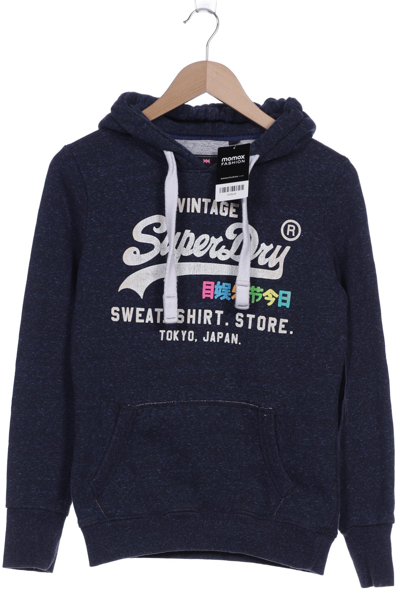 

Superdry Damen Kapuzenpullover, blau, Gr. 36